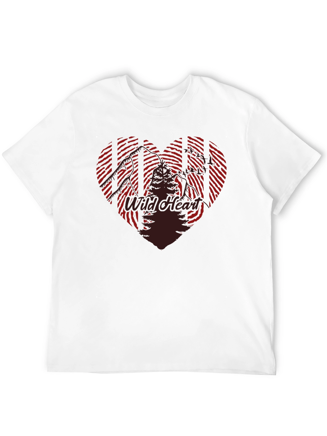 Wild Heart Graphic Tee - Mens Black Casual T-Shirt
