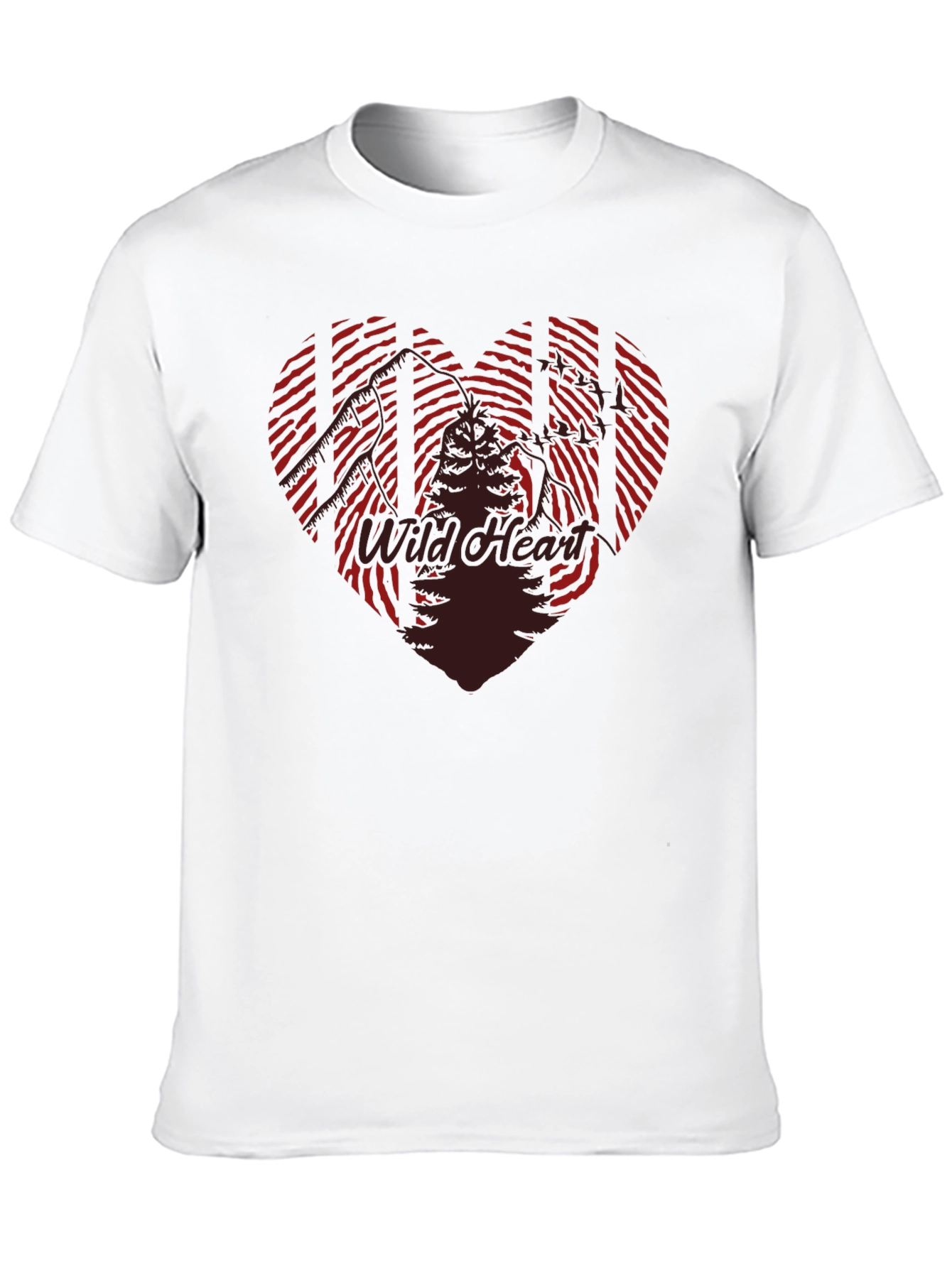 Wild Heart Graphic Tee - Mens Black Casual T-Shirt