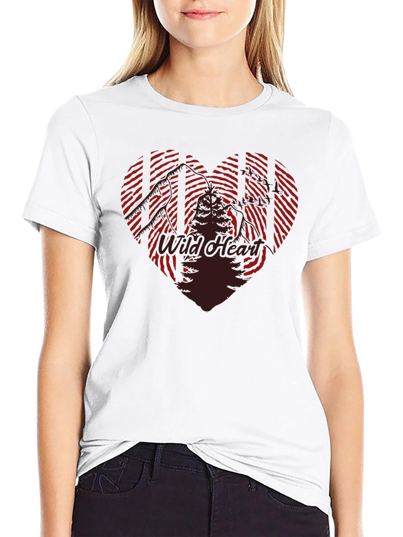 Wild Heart Graphic Tee - Mens Black Casual T-Shirt