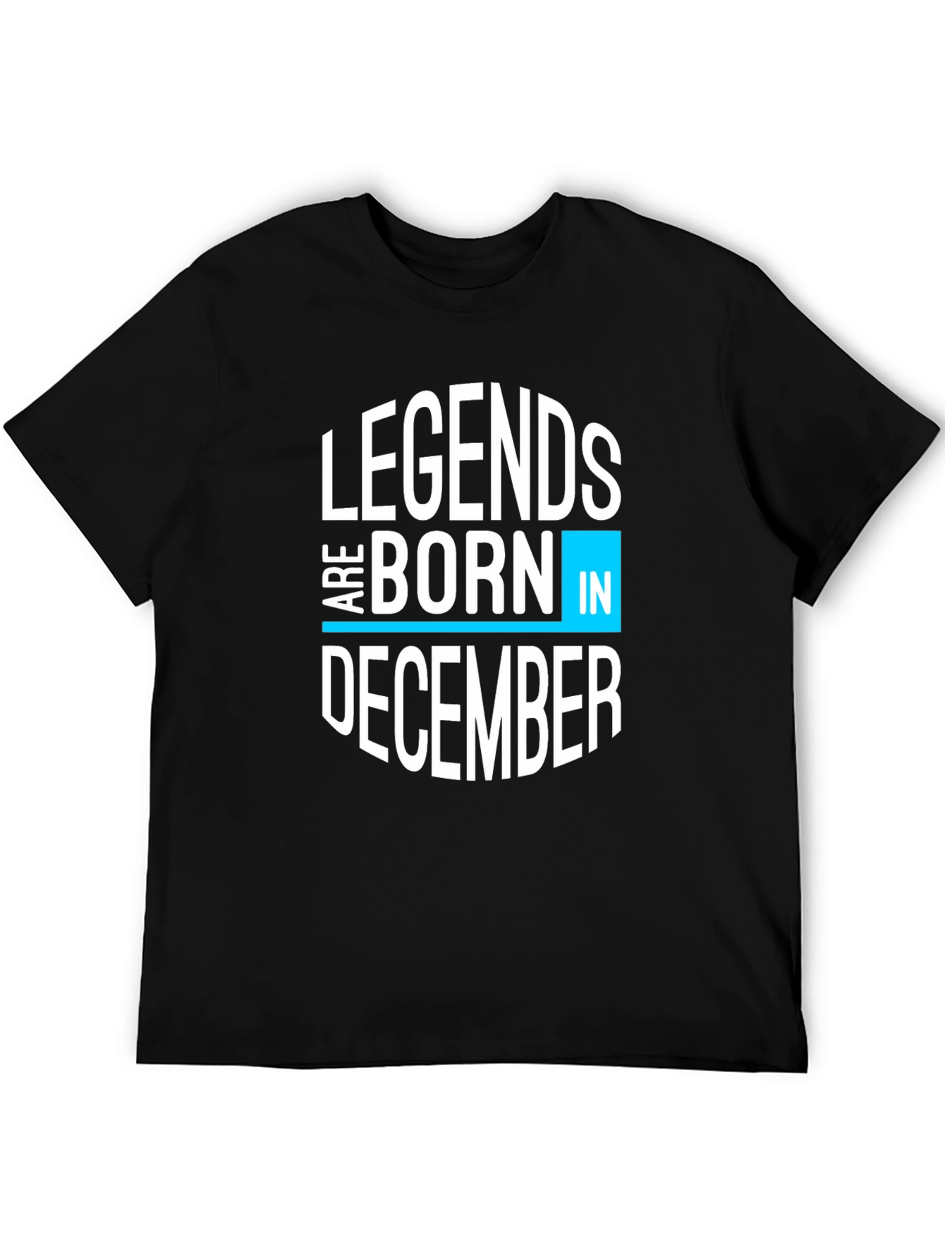 Legends Are Born In December Black Graphic Tee