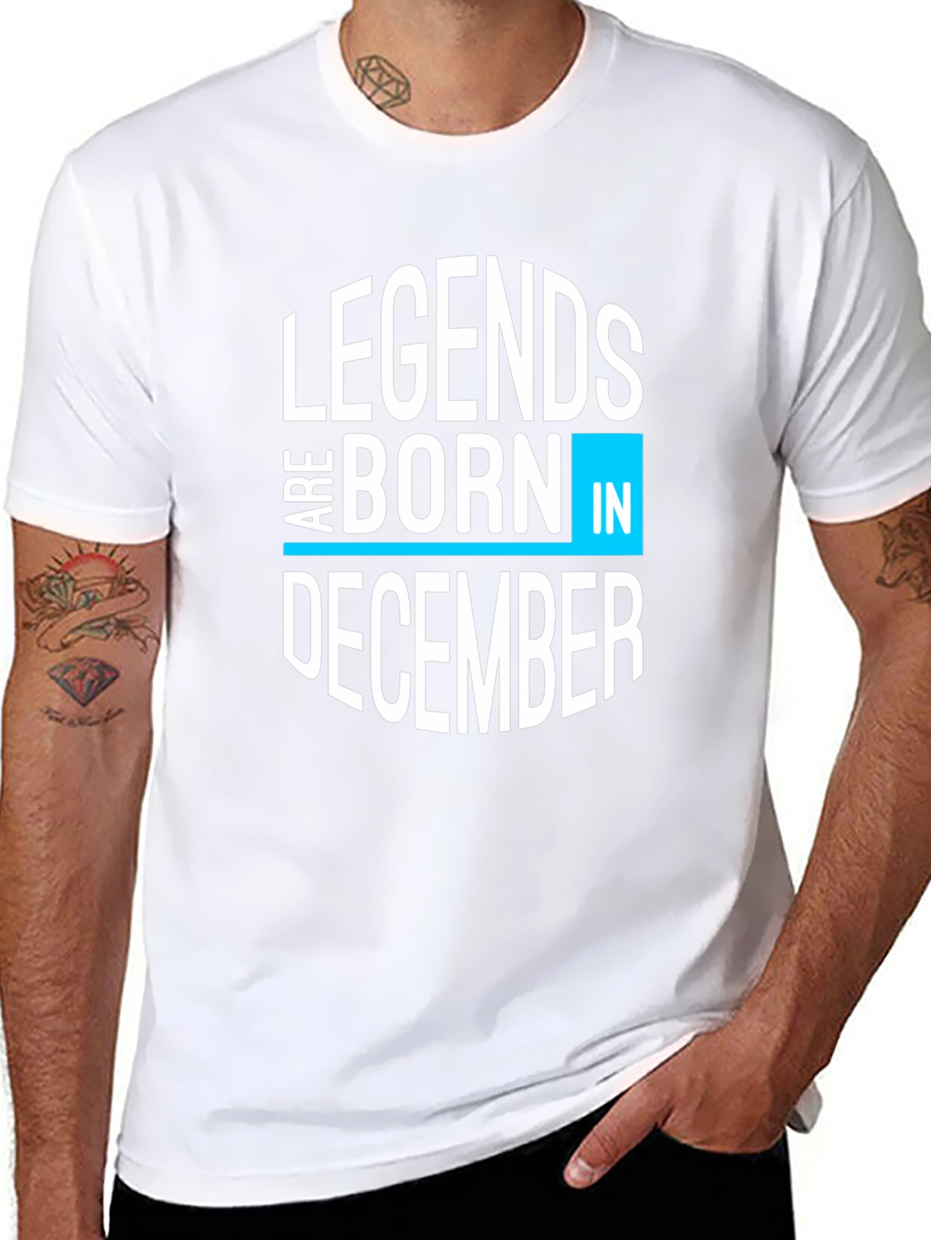 Legends Are Born In December Black Graphic Tee