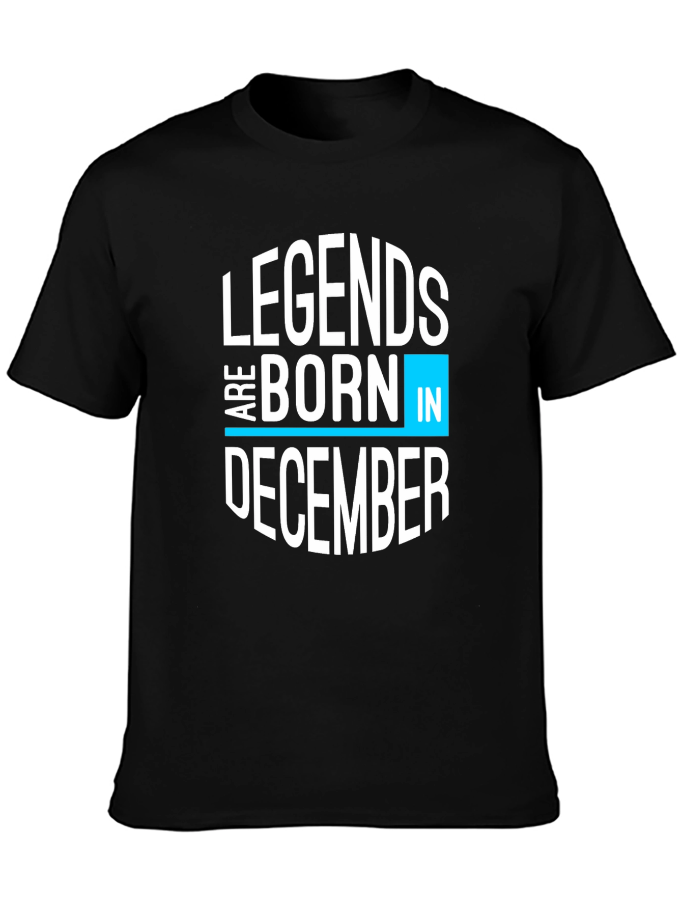 Legends Are Born In December Black Graphic Tee
