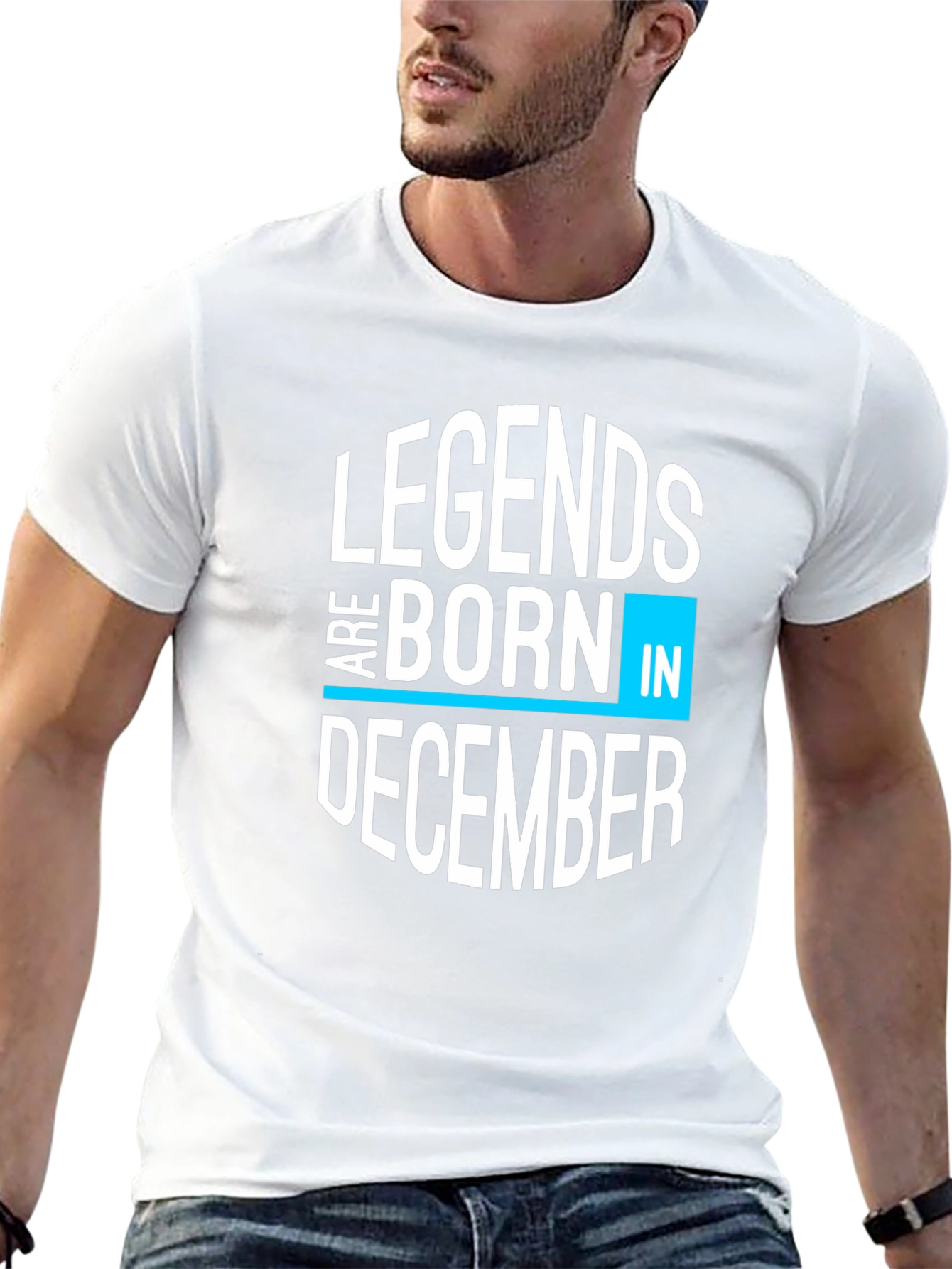 Legends Are Born In December Black Graphic Tee