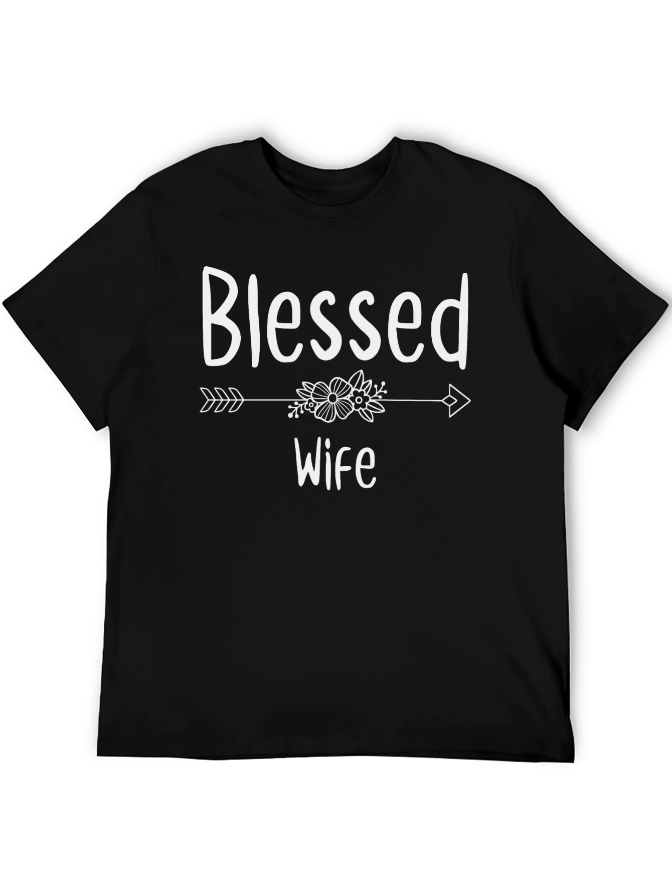 Blessed Wife Graphic T-Shirt - Black Cotton Tee