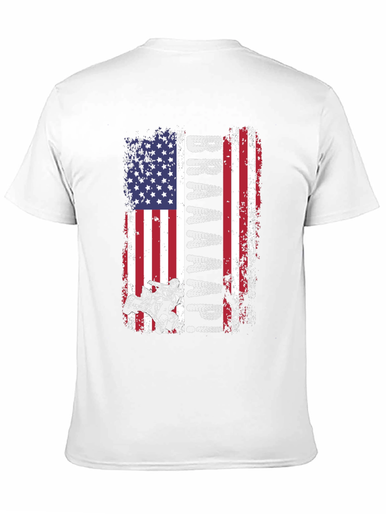 Dirt Biking American Flag Graphic Tee