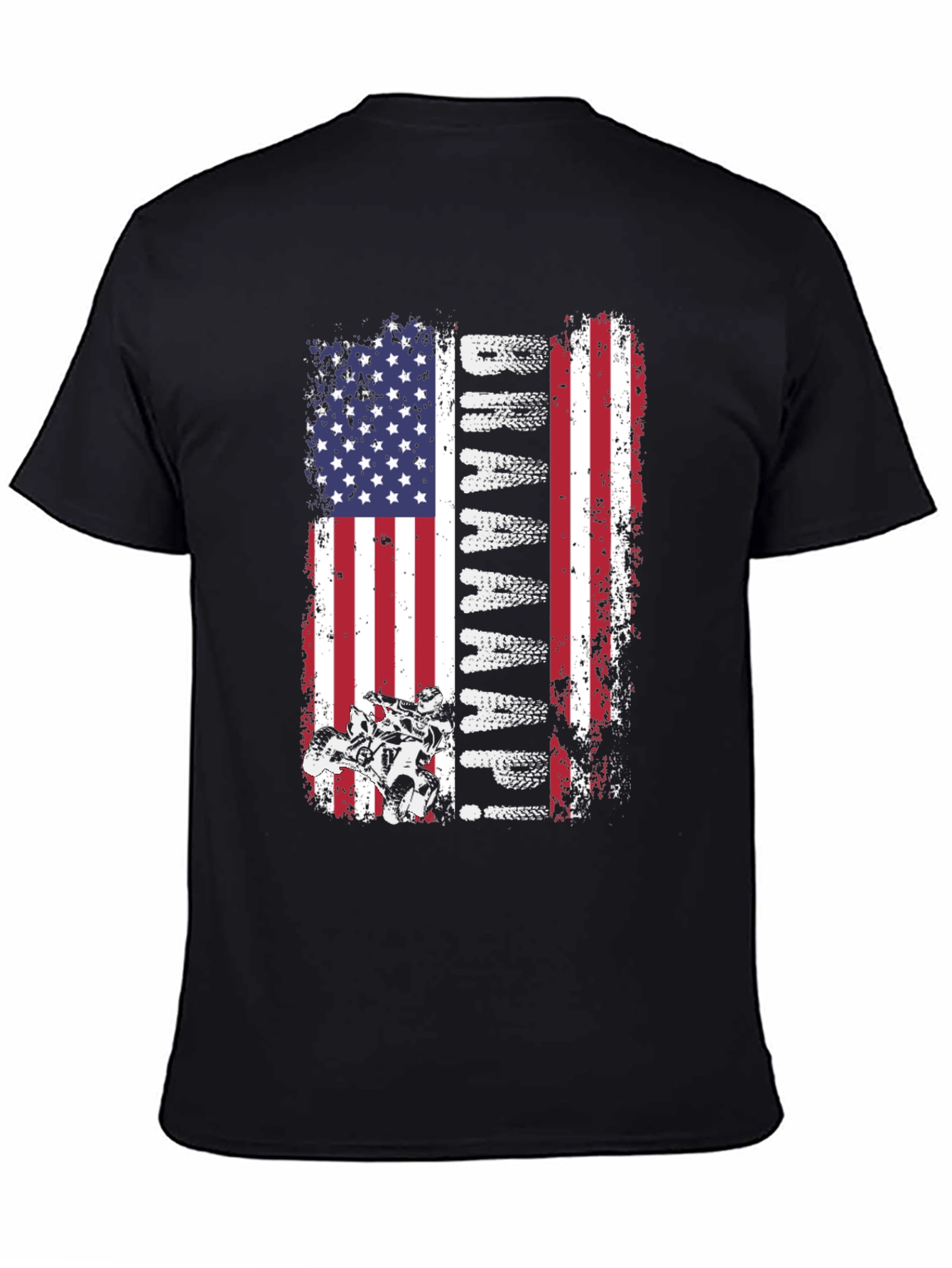 Dirt Biking American Flag Graphic Tee