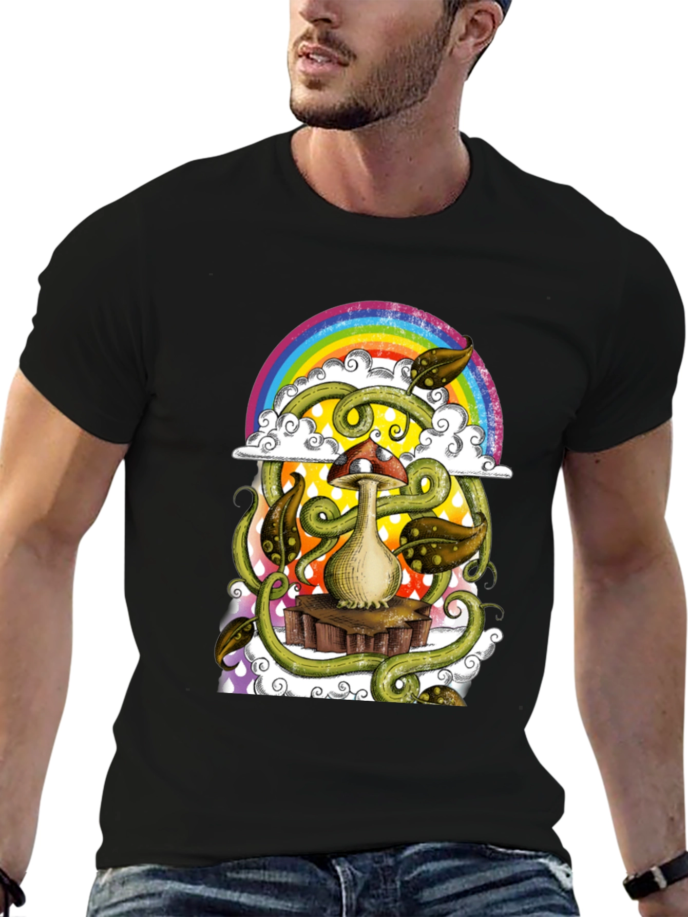 Psychedelic Mushroom Rainbow T-Shirt