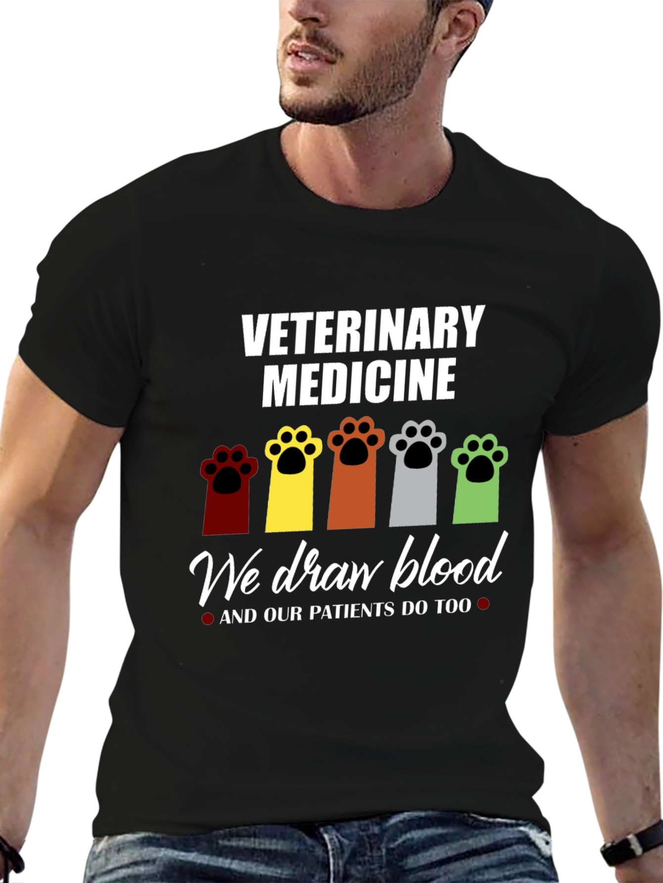 Veterinary Medicine Paw Print T-Shirt