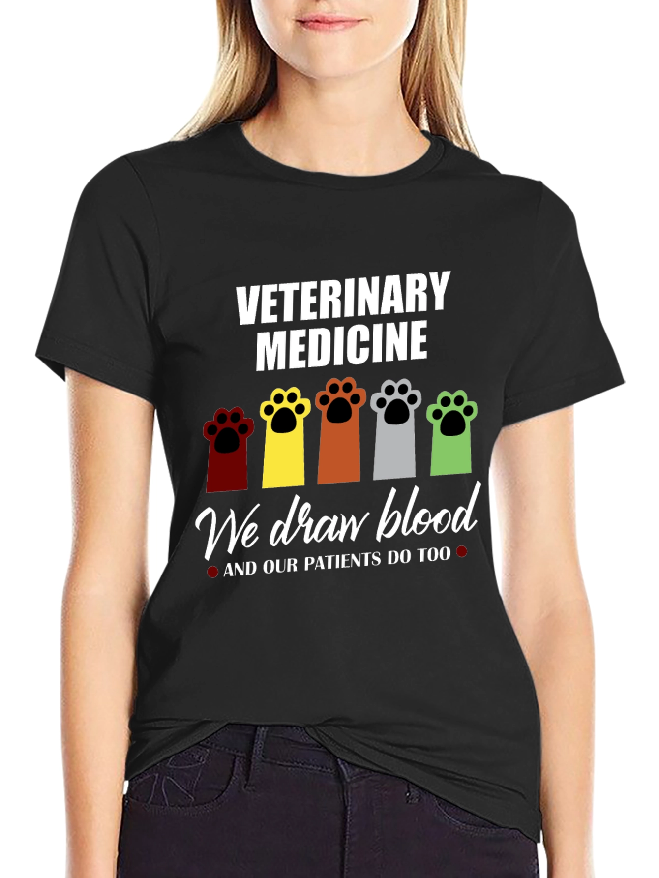 Veterinary Medicine Paw Print T-Shirt