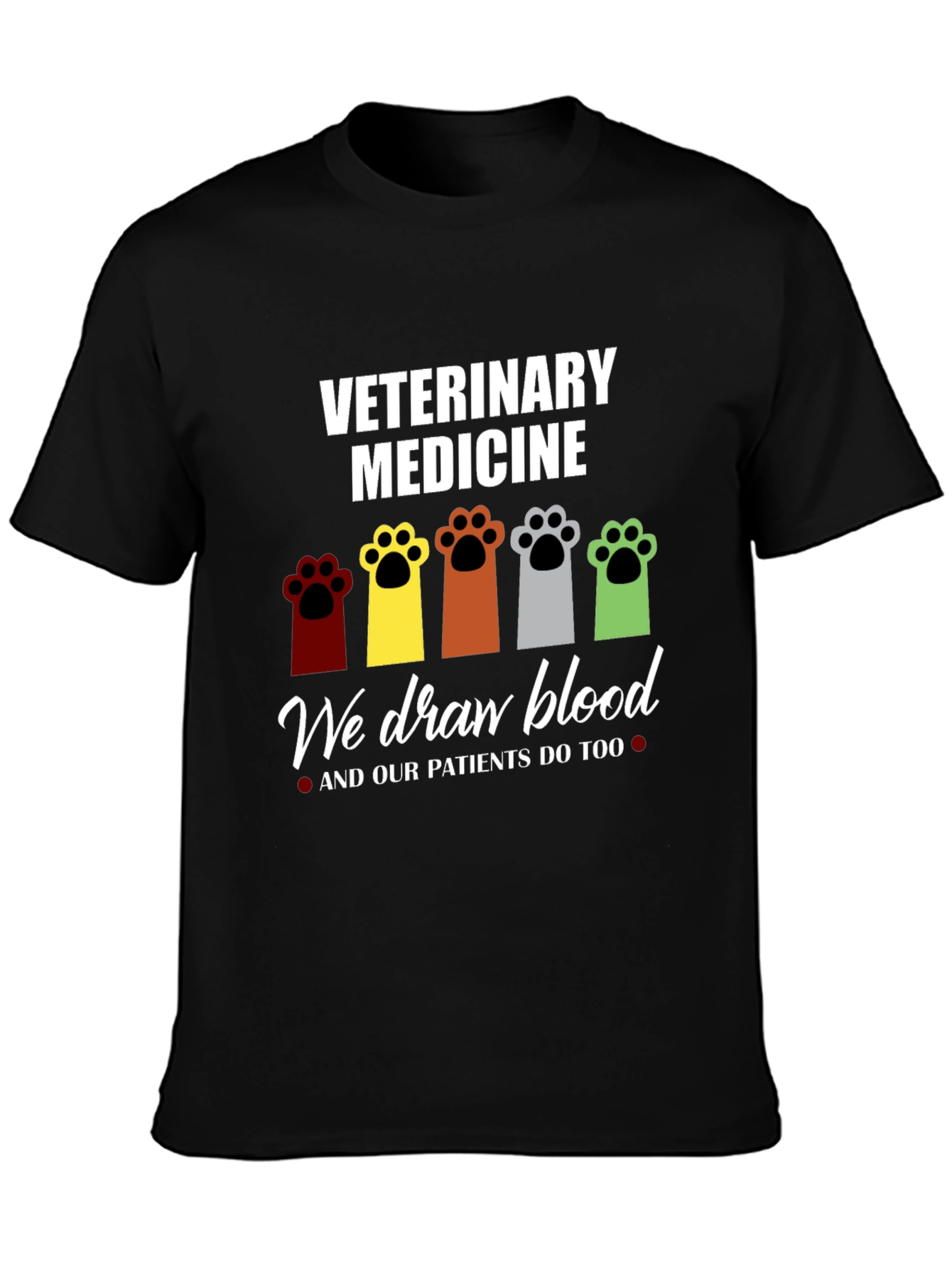 Veterinary Medicine Paw Print T-Shirt