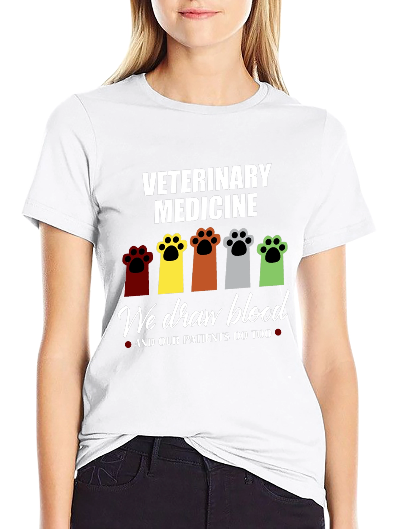 Veterinary Medicine Paw Print T-Shirt