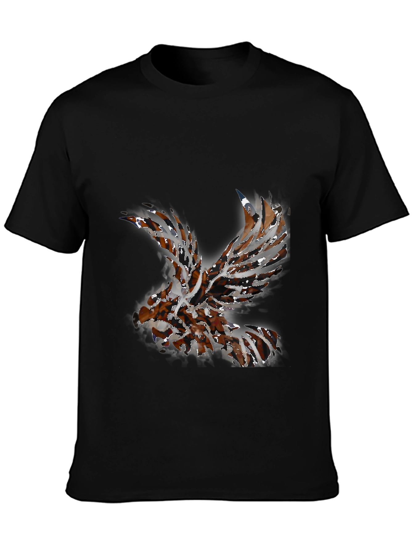 Abstract Eagle Graphic Black T-Shirt