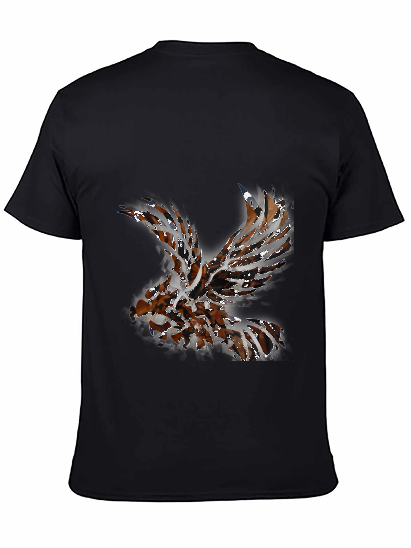 Abstract Eagle Graphic Black T-Shirt