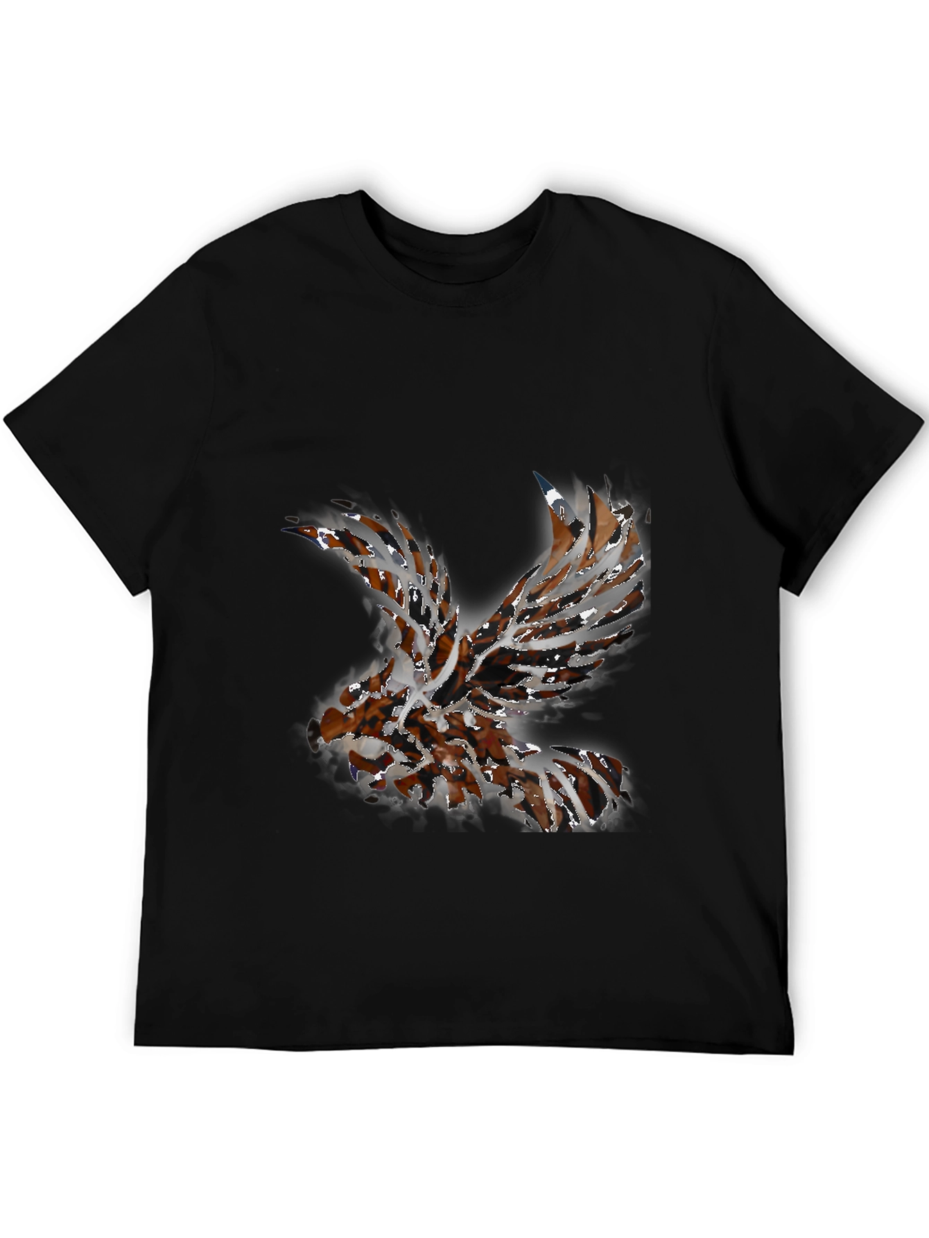 Abstract Eagle Graphic Black T-Shirt