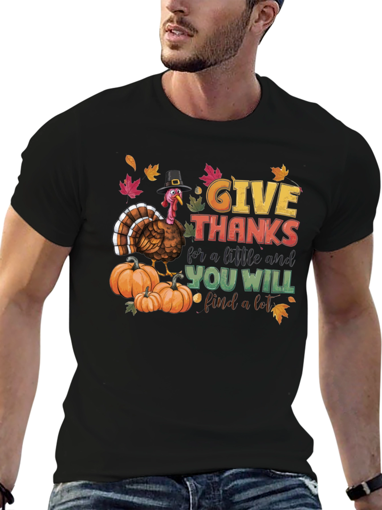 Give Thanks Turkey T-Shirt - Thanksgiving Apparel