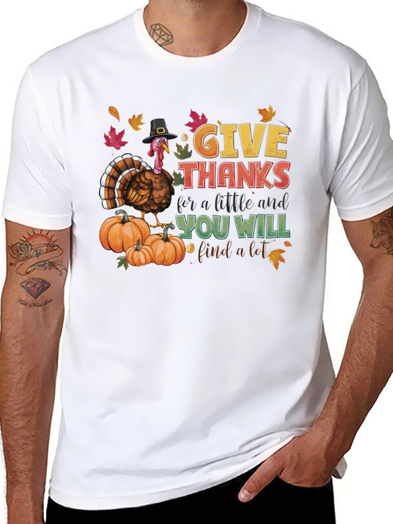 Give Thanks Turkey T-Shirt - Thanksgiving Apparel