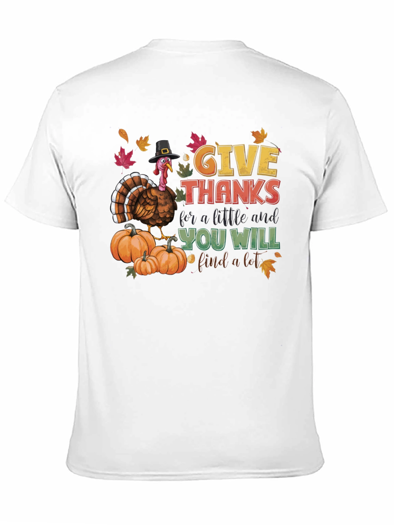 Give Thanks Turkey T-Shirt - Thanksgiving Apparel
