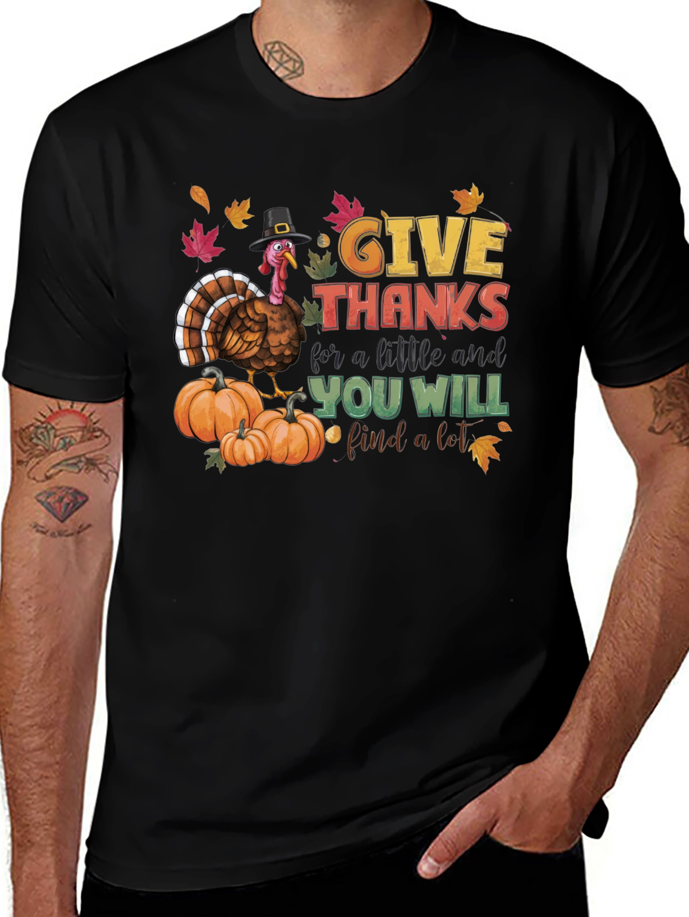 Give Thanks Turkey T-Shirt - Thanksgiving Apparel