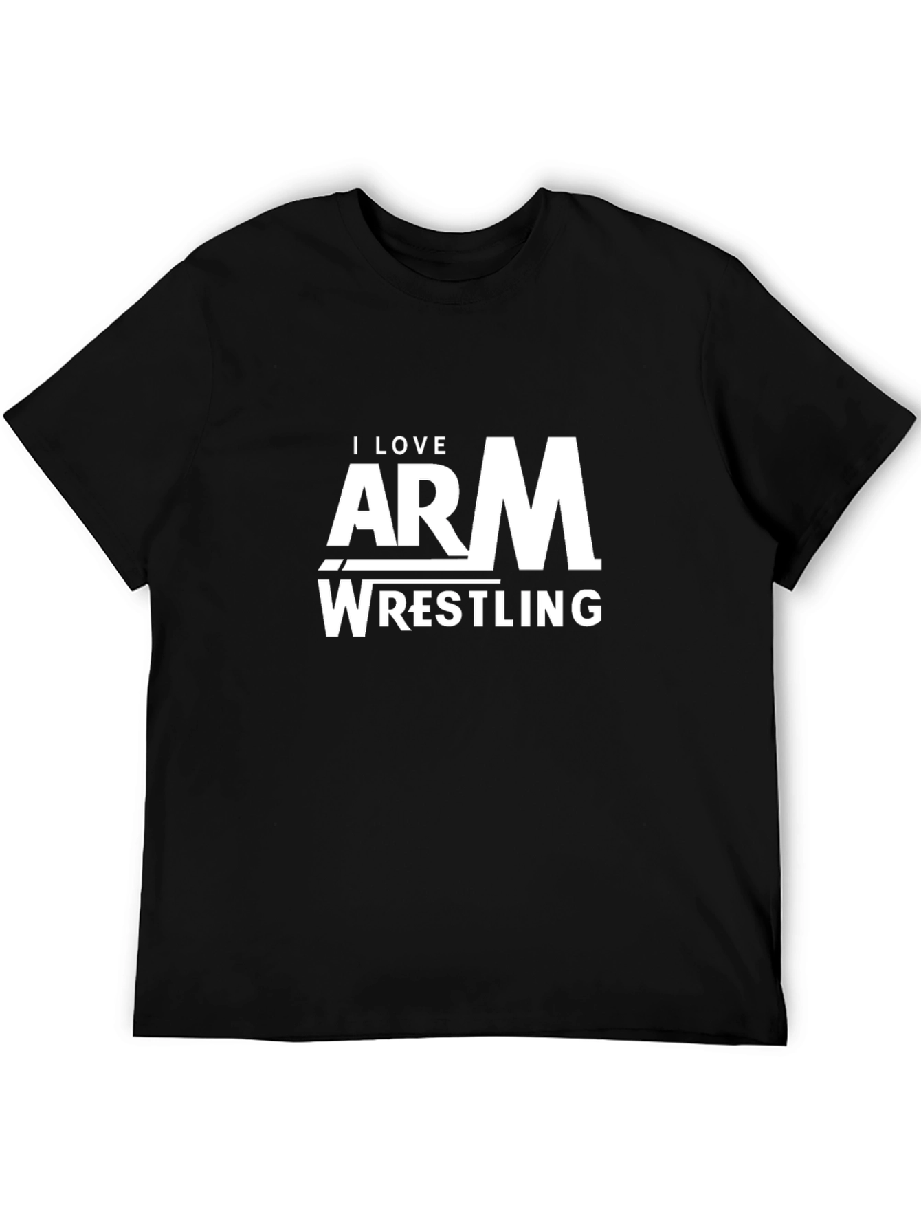 I Love Arm Wrestling Black T-Shirt
