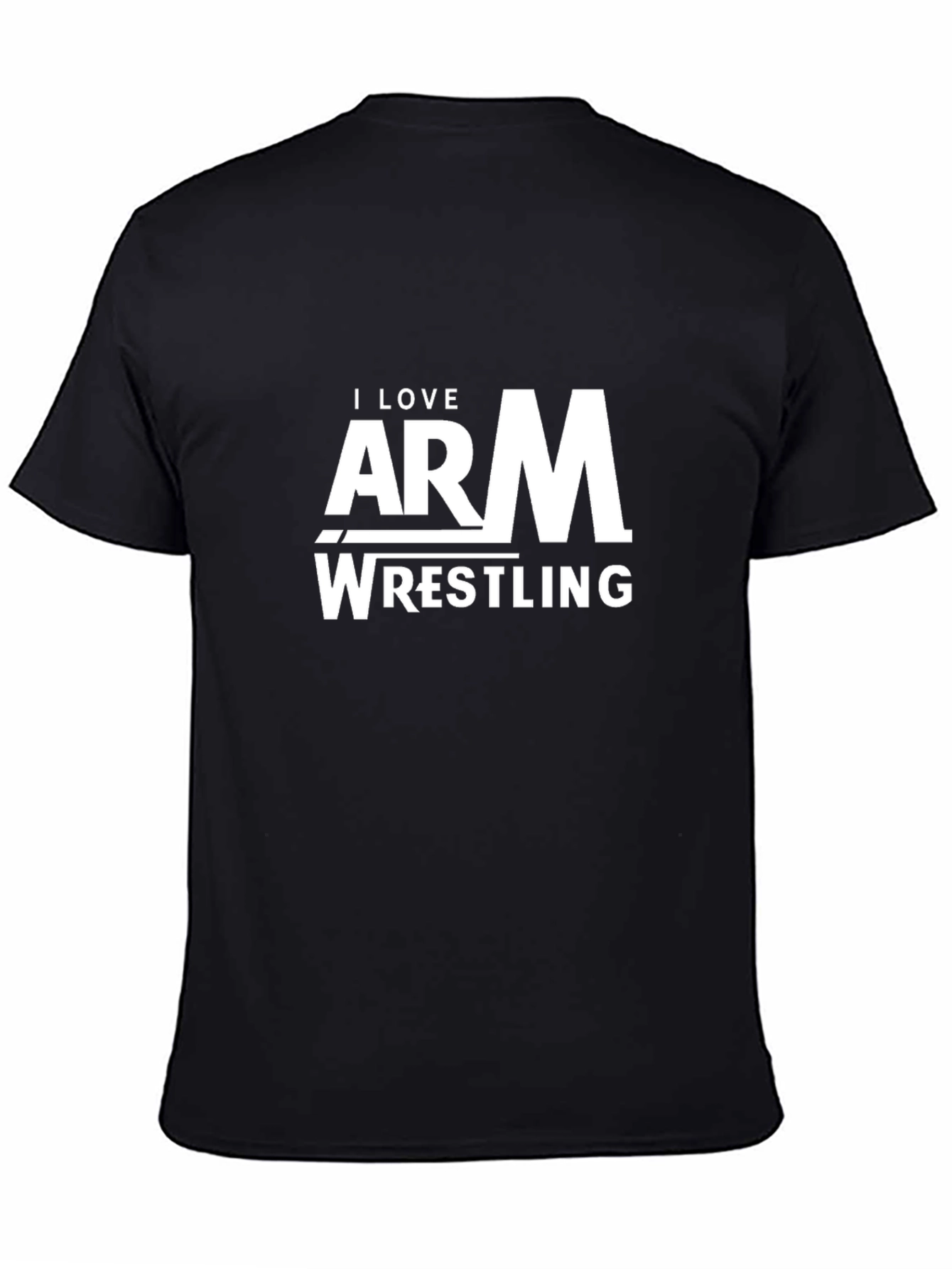 I Love Arm Wrestling Black T-Shirt