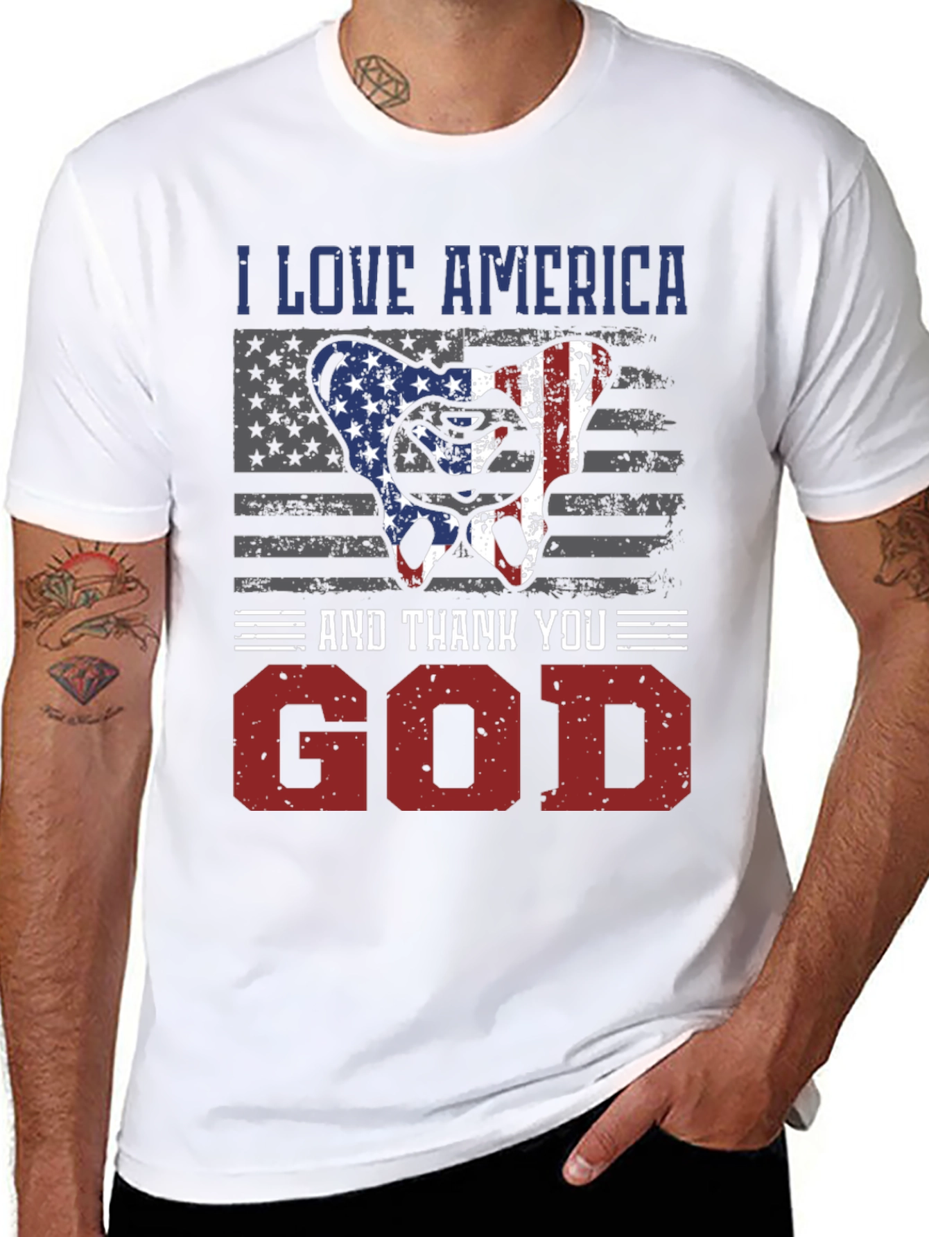 I Love America and Thank You God Tee