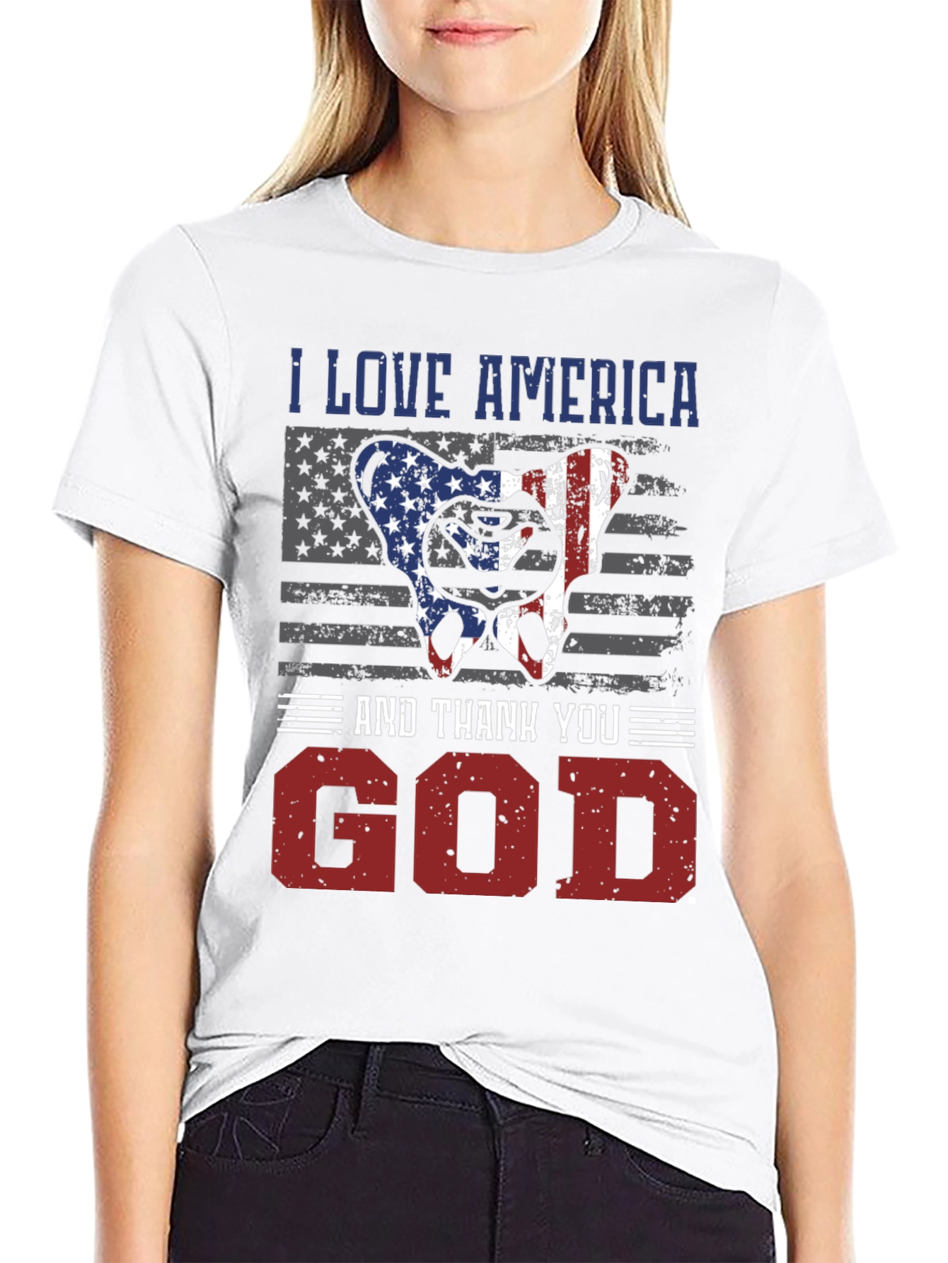 I Love America and Thank You God Tee