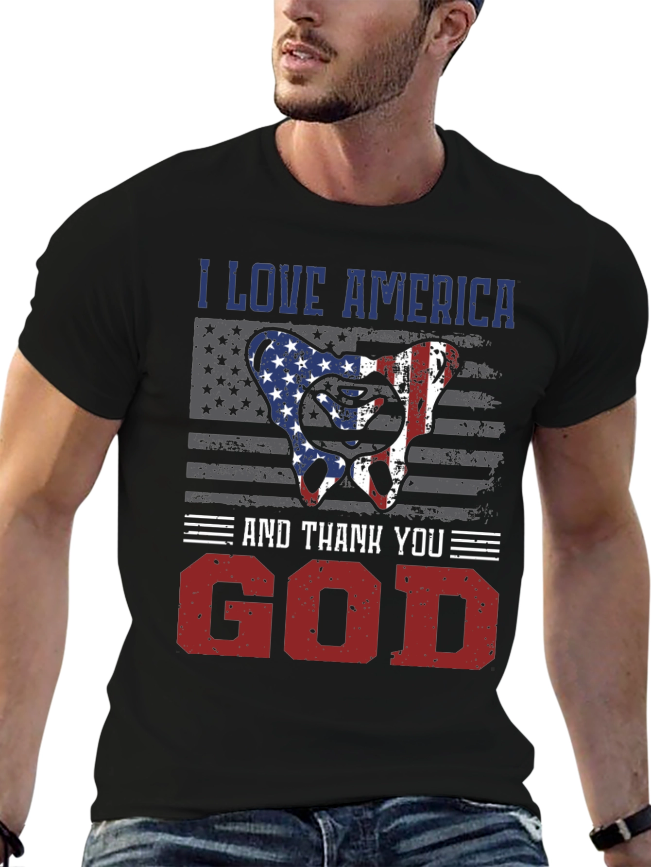 I Love America and Thank You God Tee