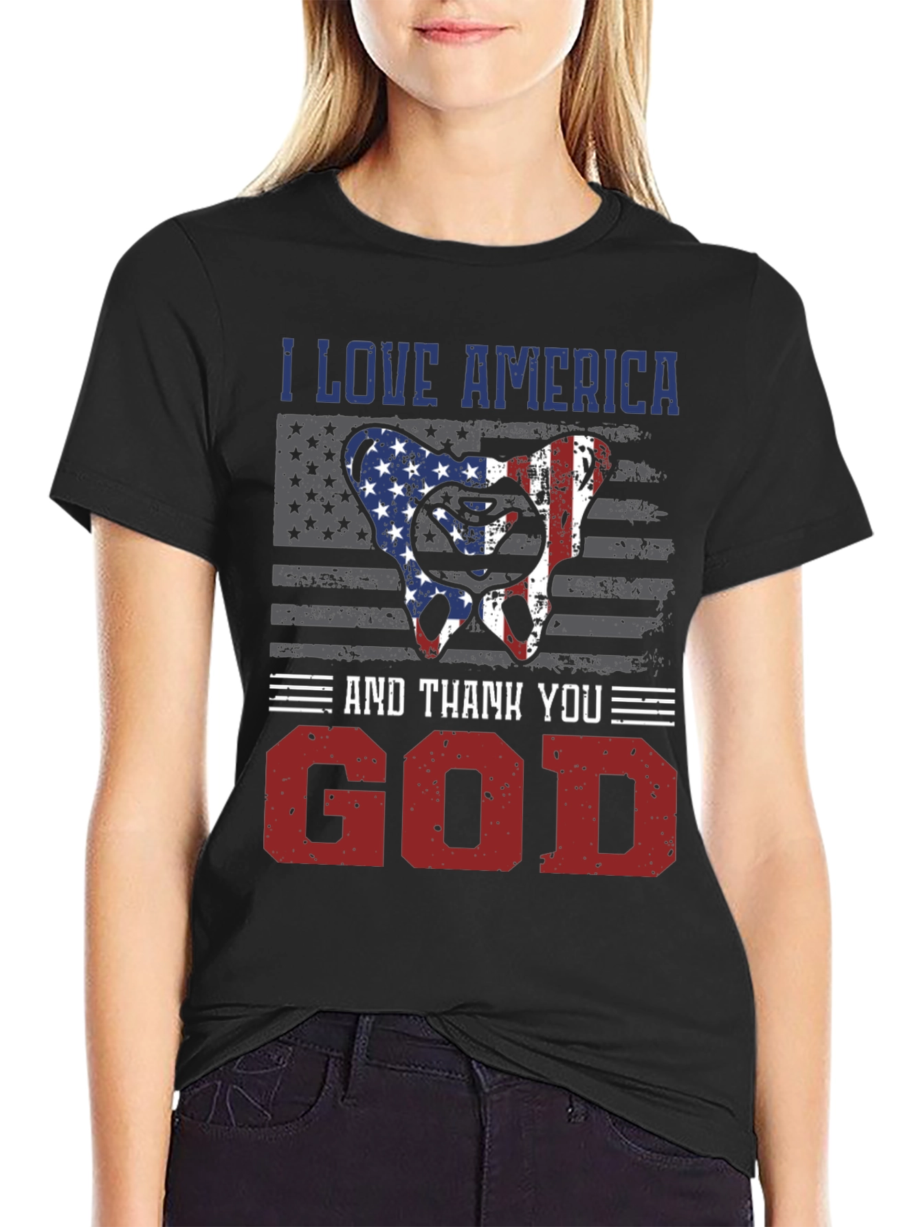 I Love America and Thank You God Tee