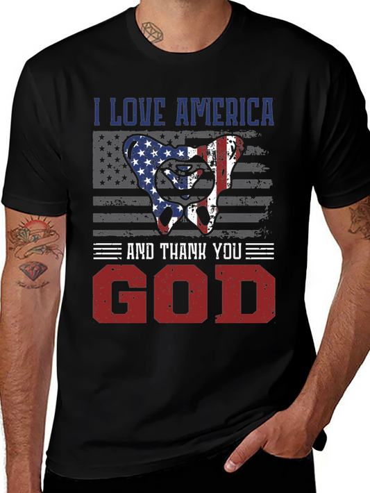I Love America and Thank You God Tee