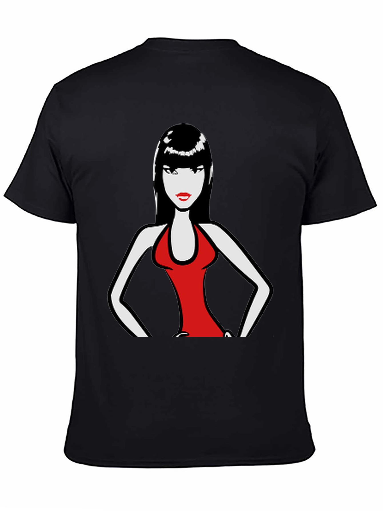 Bold Woman Graphic Tee - Black Cotton T-Shirt