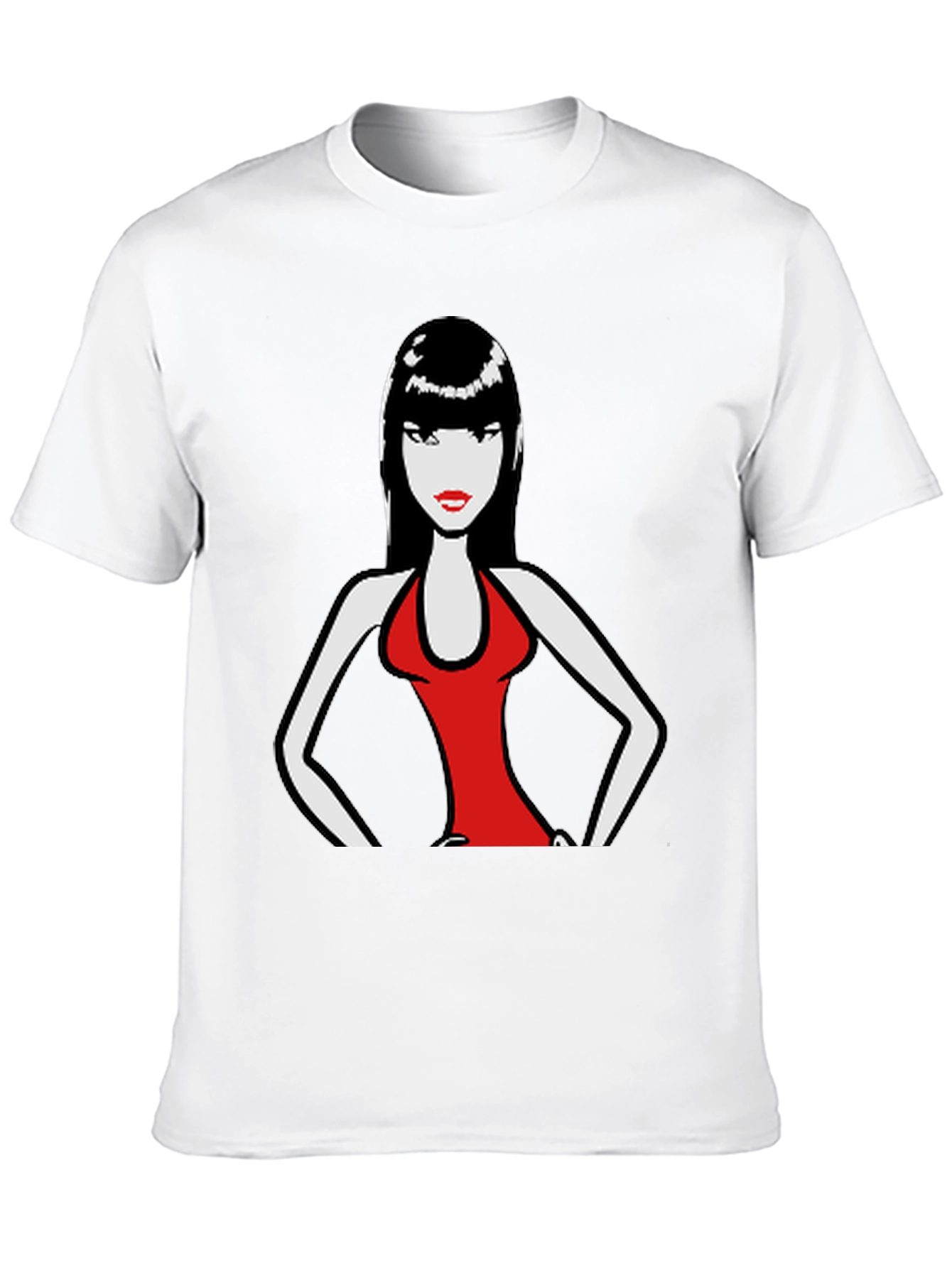 Bold Woman Graphic Tee - Black Cotton T-Shirt