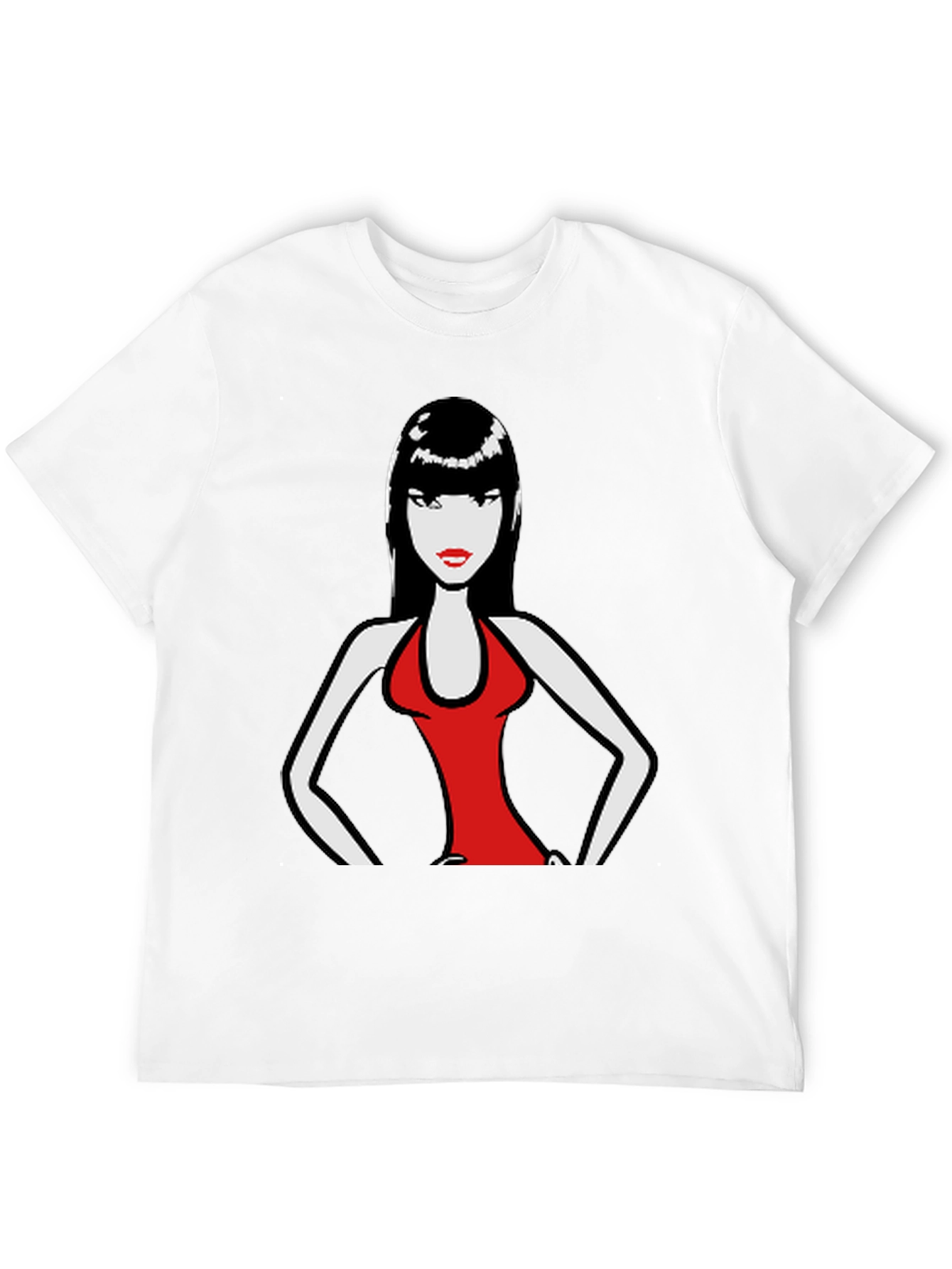 Bold Woman Graphic Tee - Black Cotton T-Shirt
