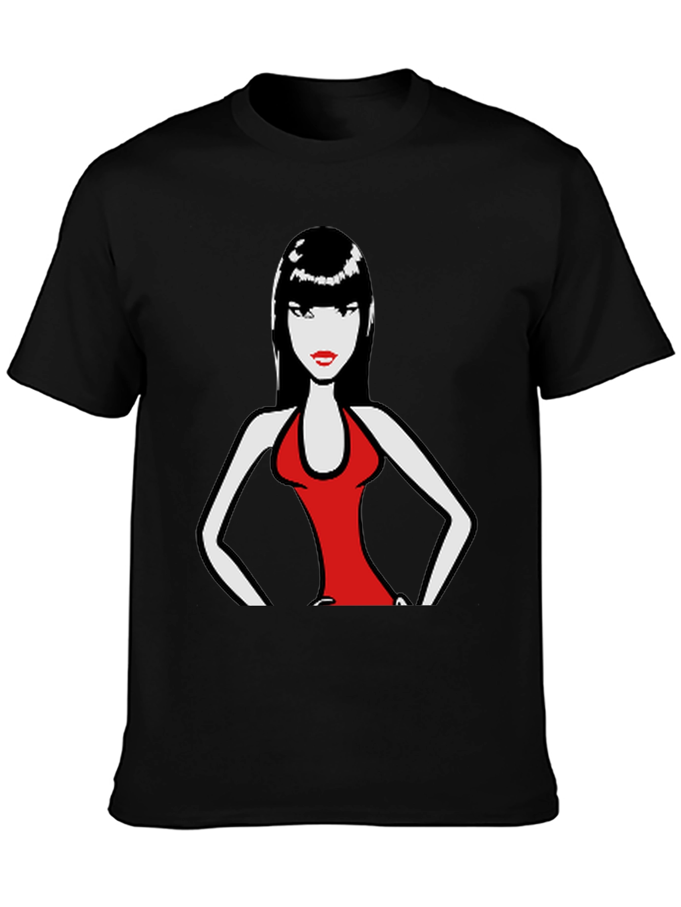 Bold Woman Graphic Tee - Black Cotton T-Shirt