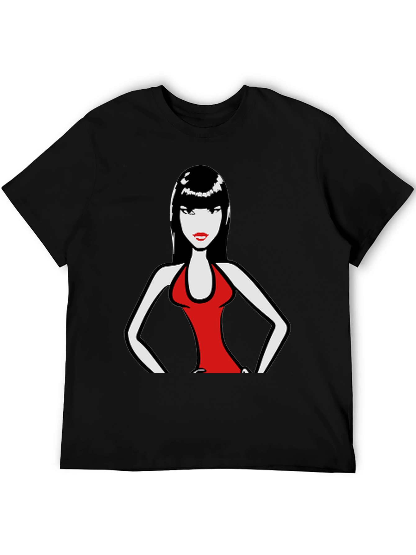 Bold Woman Graphic Tee - Black Cotton T-Shirt
