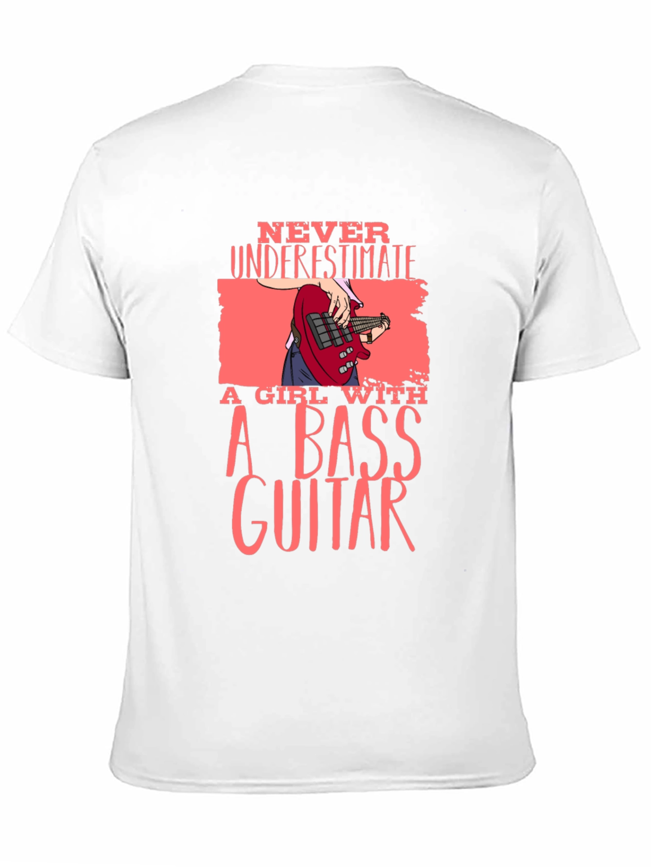 Bass Guitar Girl Graphic T-Shirt