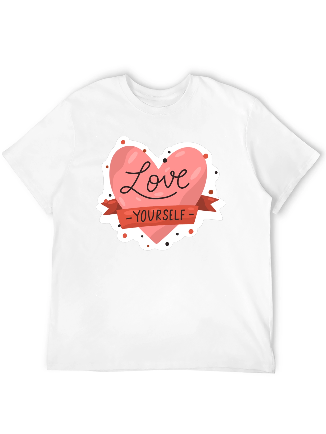 Love Yourself Graphic Tee - Black Cotton Shirt