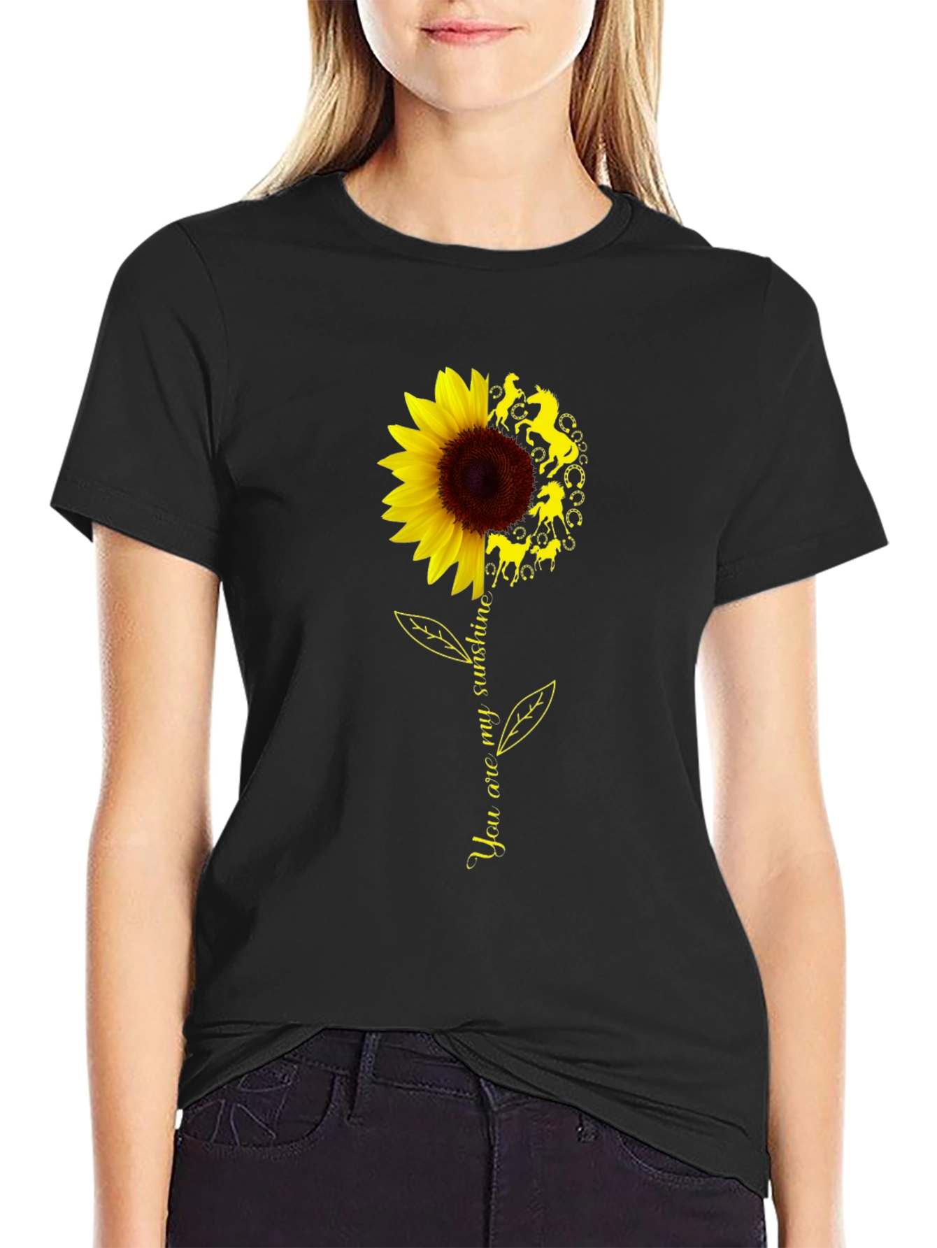 Sunflower Horse T-Shirt - You are my sunshine