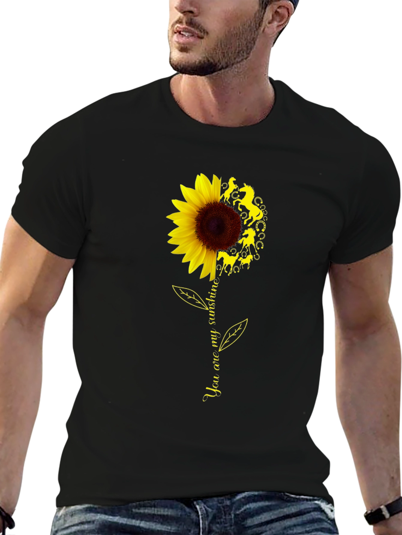 Sunflower Horse T-Shirt - You are my sunshine