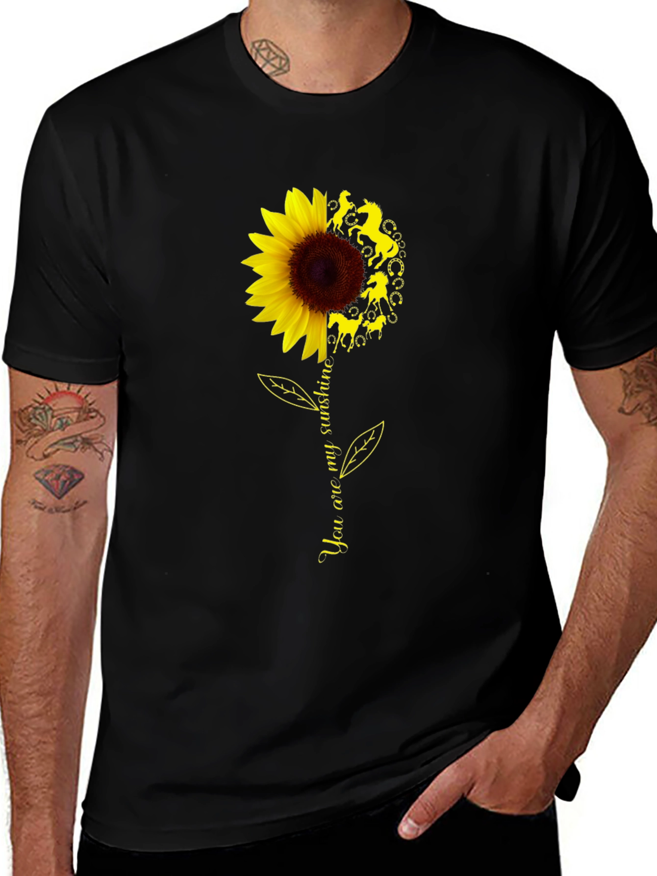 Sunflower Horse T-Shirt - You are my sunshine