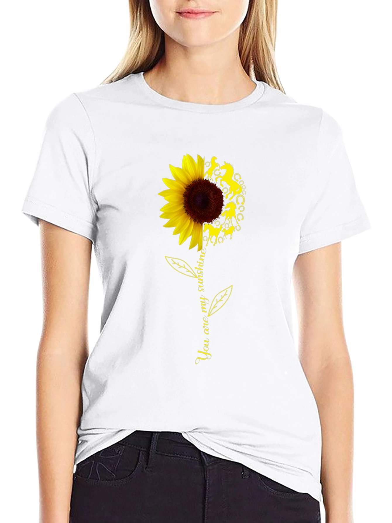 Sunflower Horse T-Shirt - You are my sunshine
