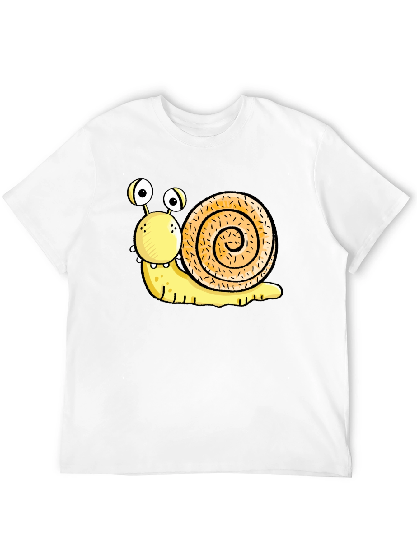 Funny Snail Graphic Black T-Shirt