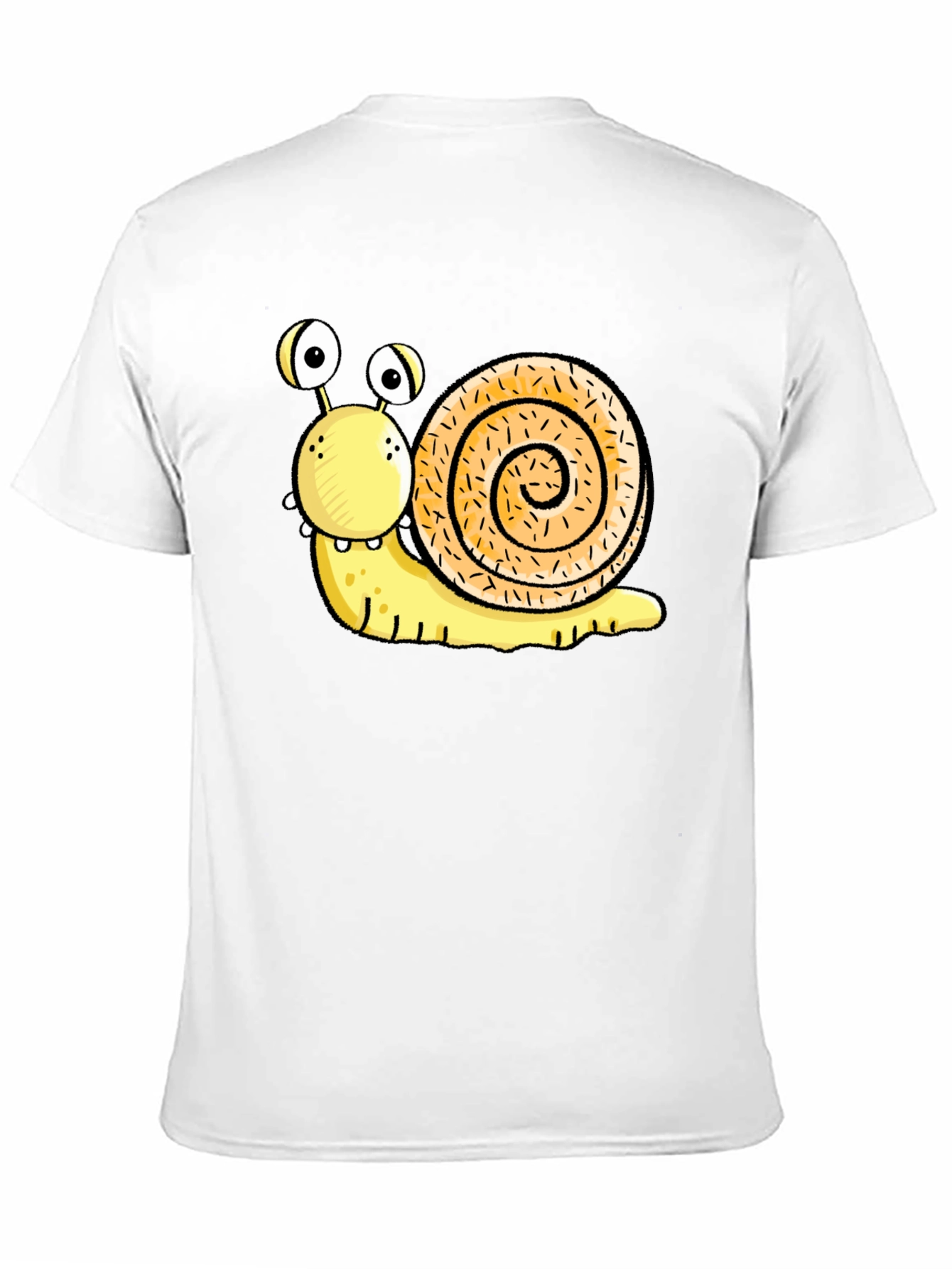 Funny Snail Graphic Black T-Shirt