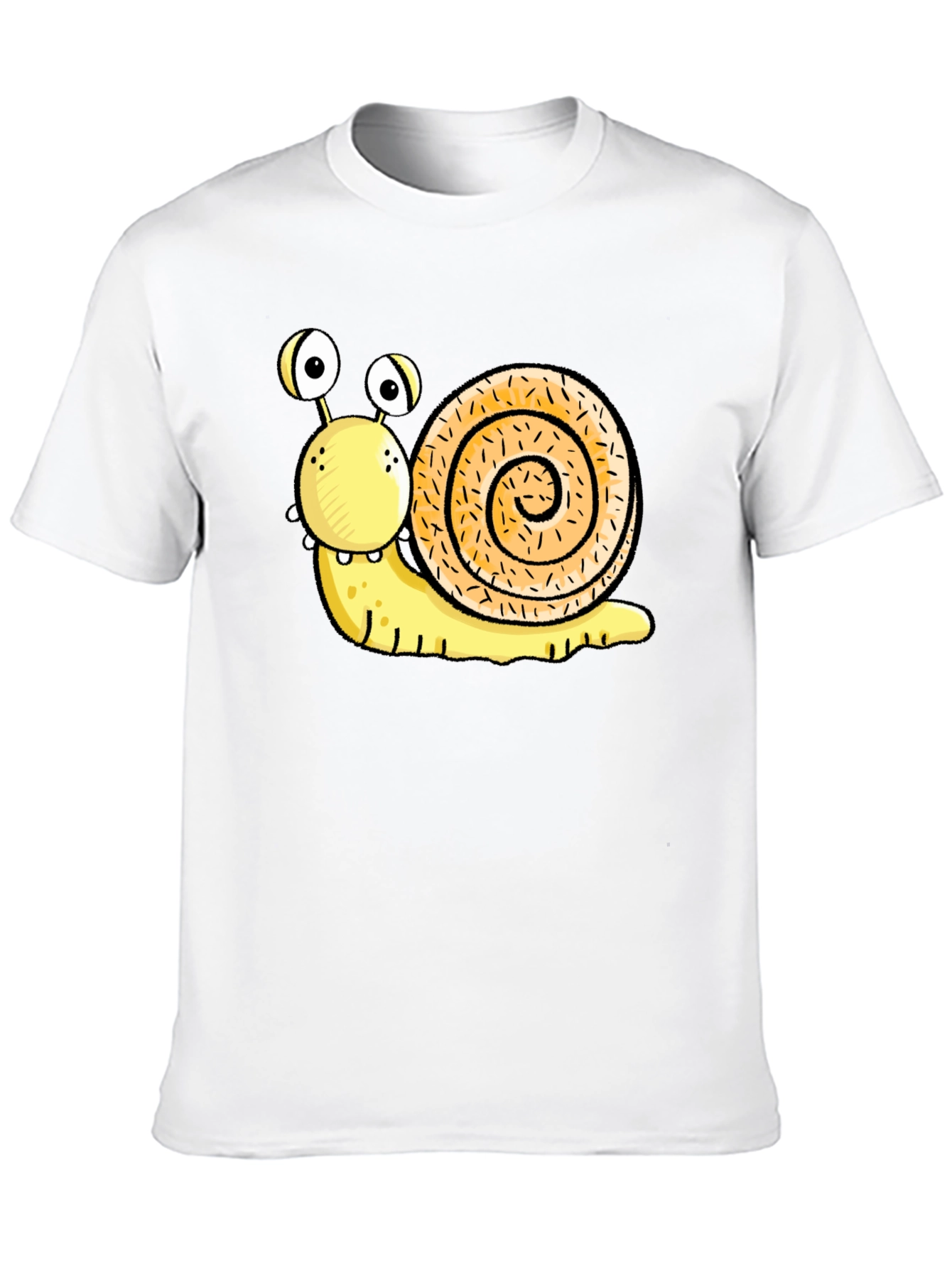 Funny Snail Graphic Black T-Shirt