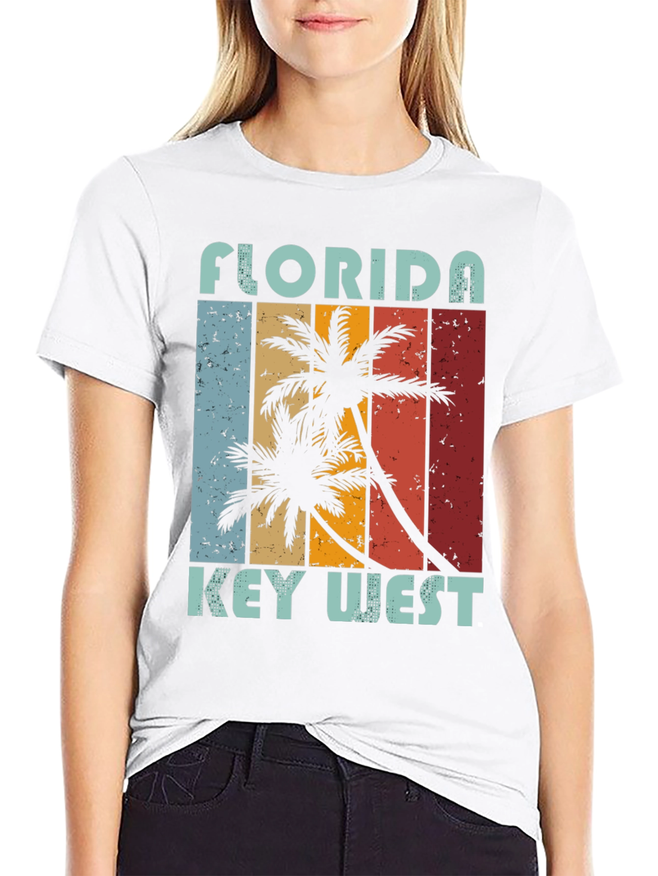 Florida Key West Palm Tree Graphic Tee