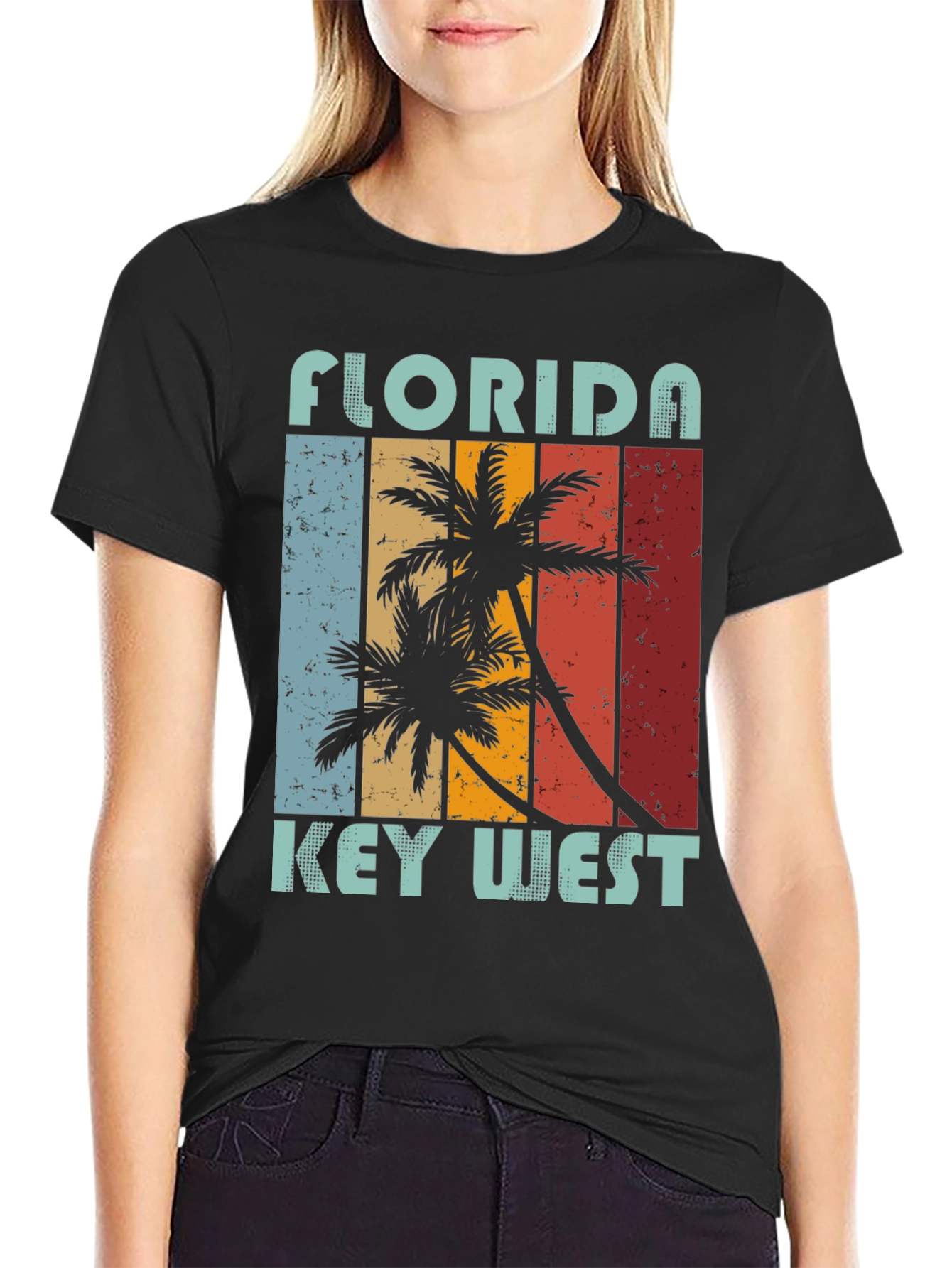 Florida Key West Palm Tree Graphic Tee