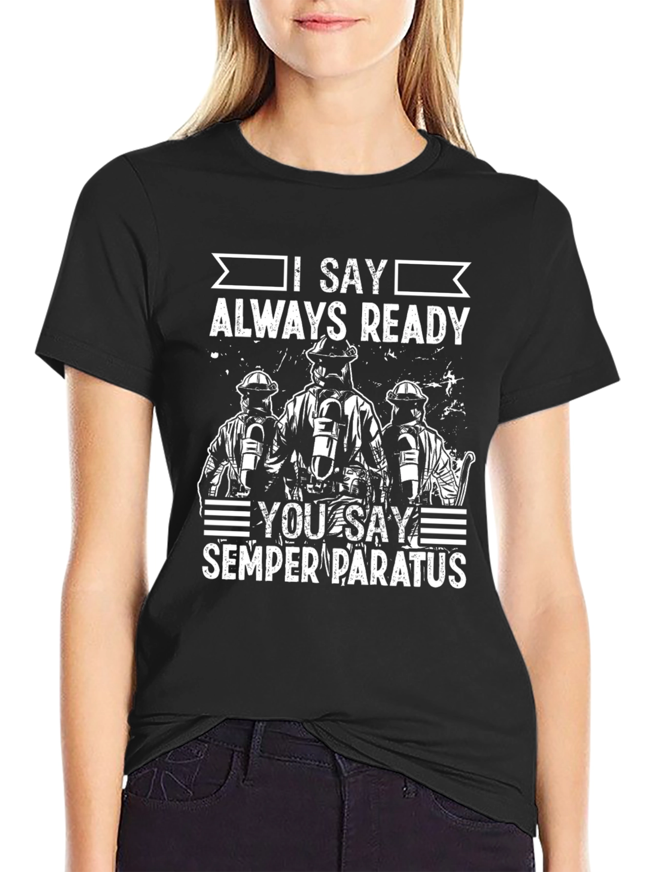 Firefighter Semper Paratus Graphic T-Shirt