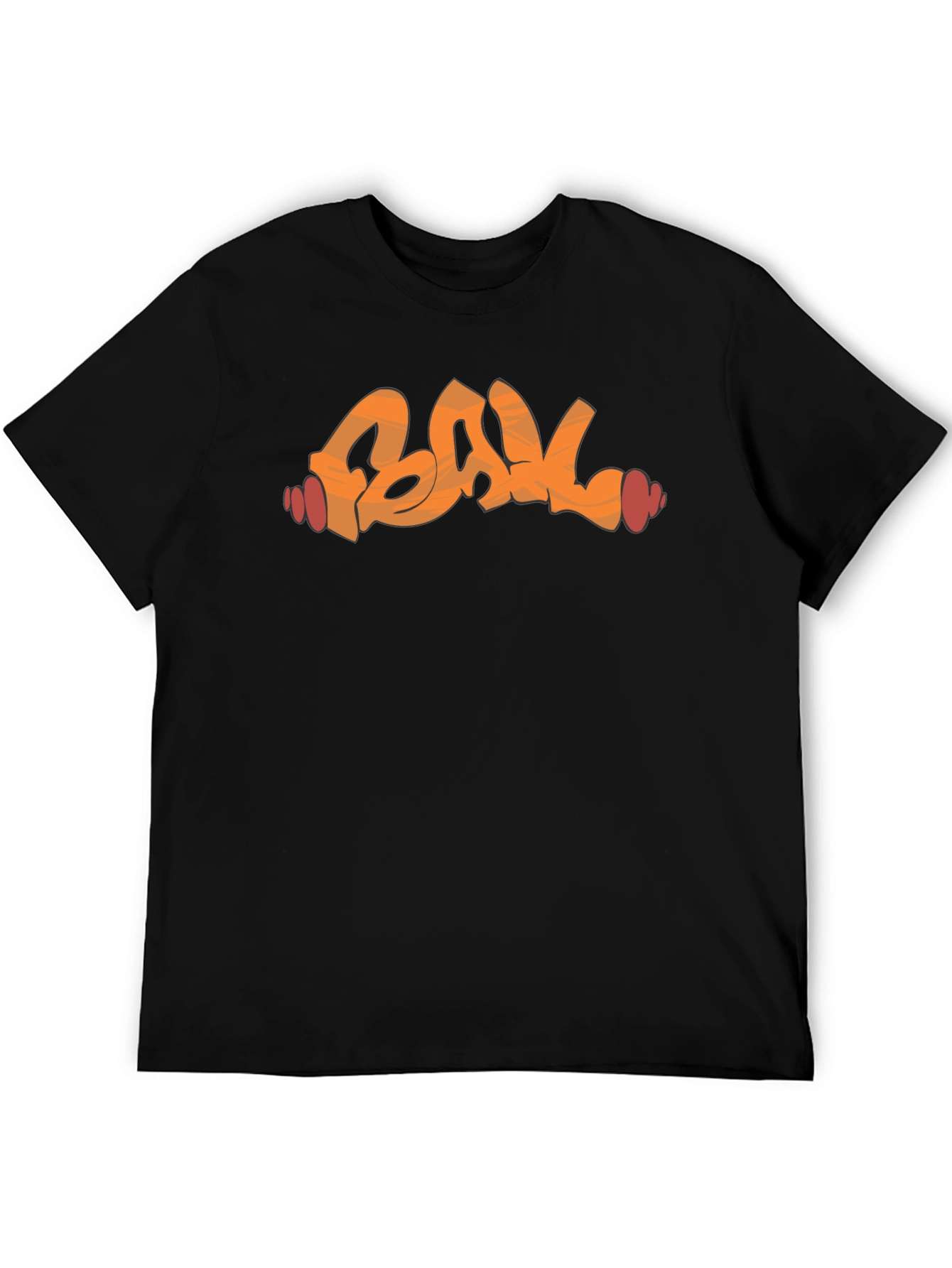 Abstract Graffiti Style Graphic Tee - Black