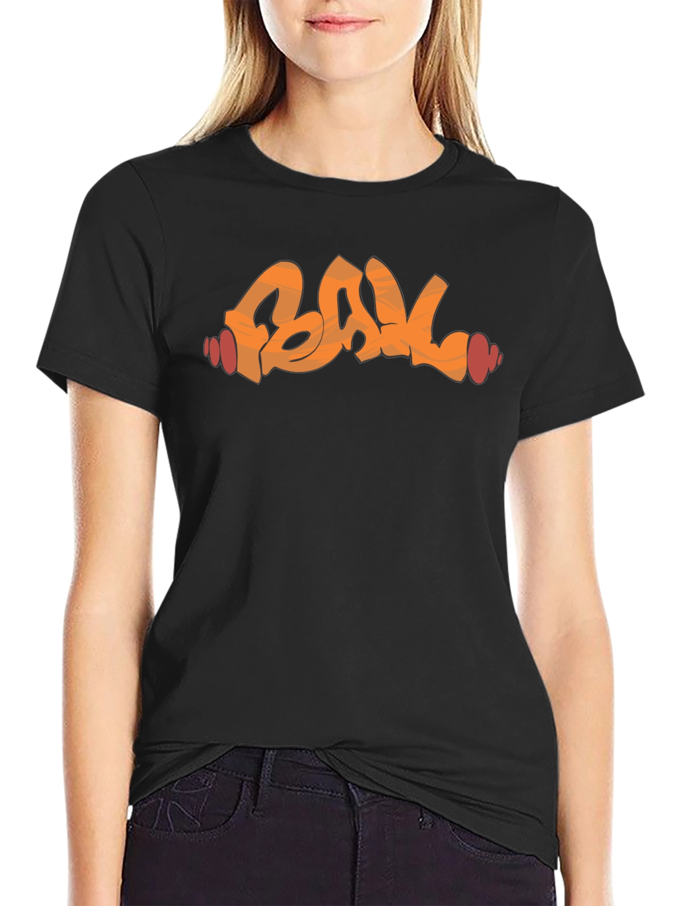 Abstract Graffiti Style Graphic Tee - Black