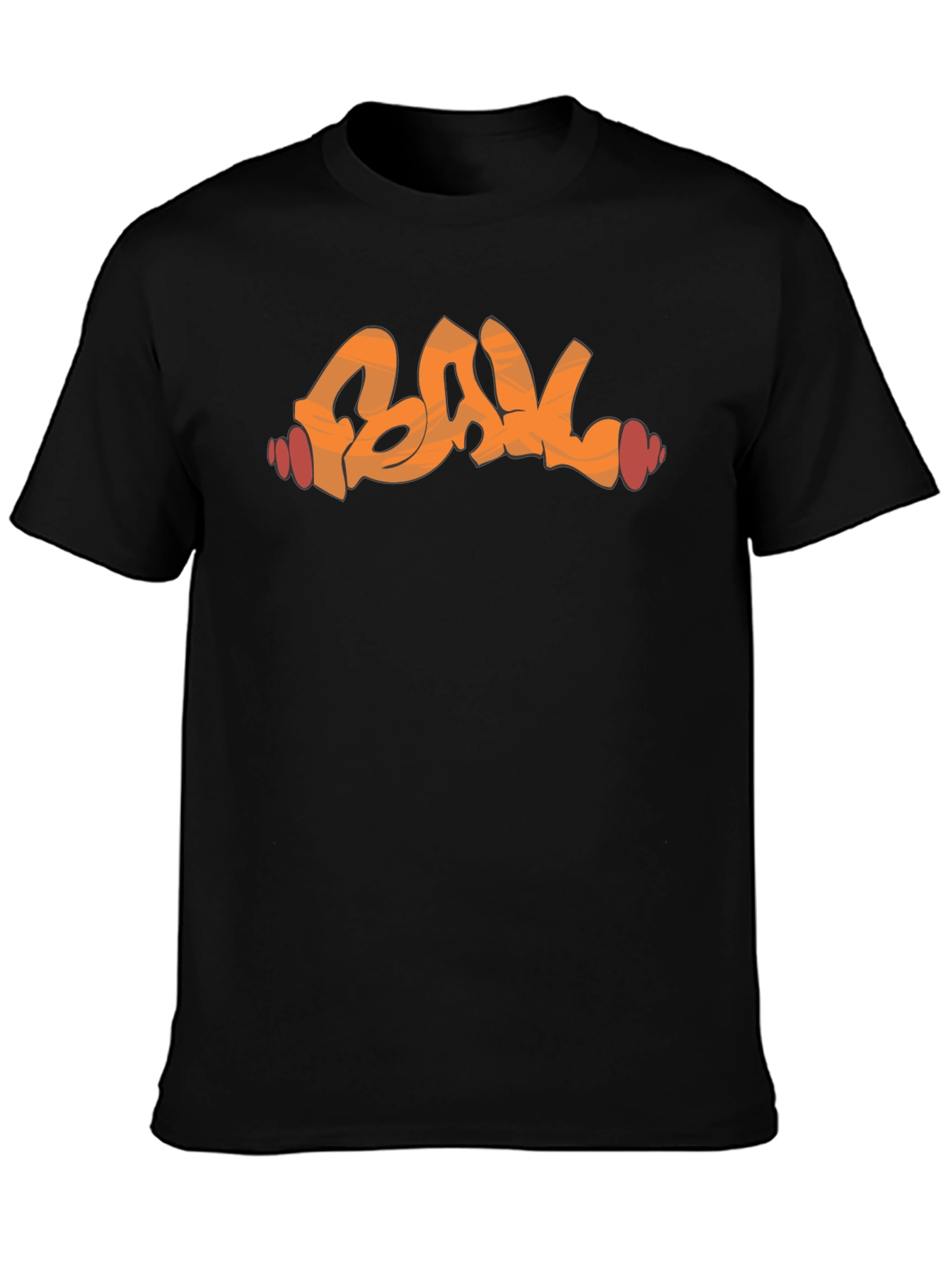 Abstract Graffiti Style Graphic Tee - Black