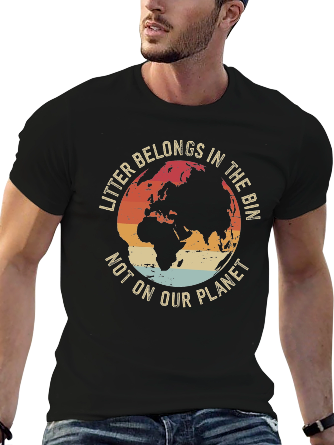 Eco-Friendly Earth Graphic T-Shirt